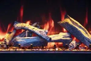 Amantii Symmetry Lumina 34" Indoor/Outdoor Smart Built-in Electric Fireplace with LED Logset