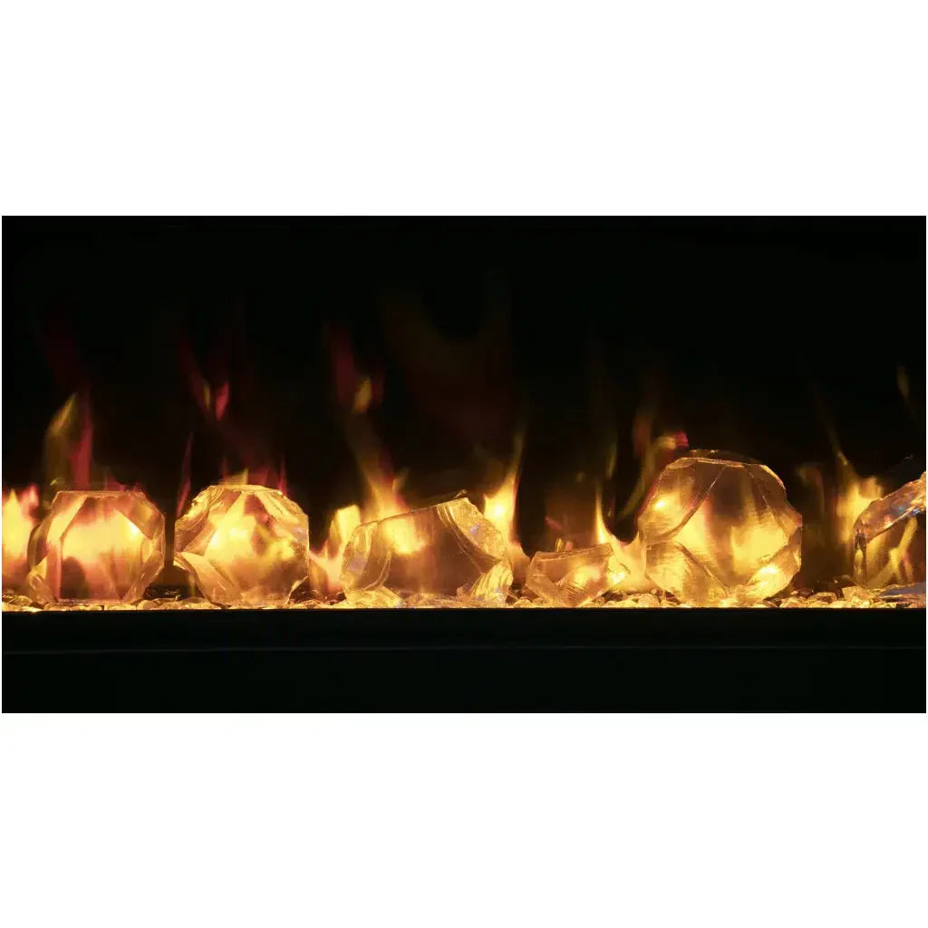 Amantii Symmetry Lumina 34" Indoor/Outdoor Smart Built-in Electric Fireplace with LED Logset