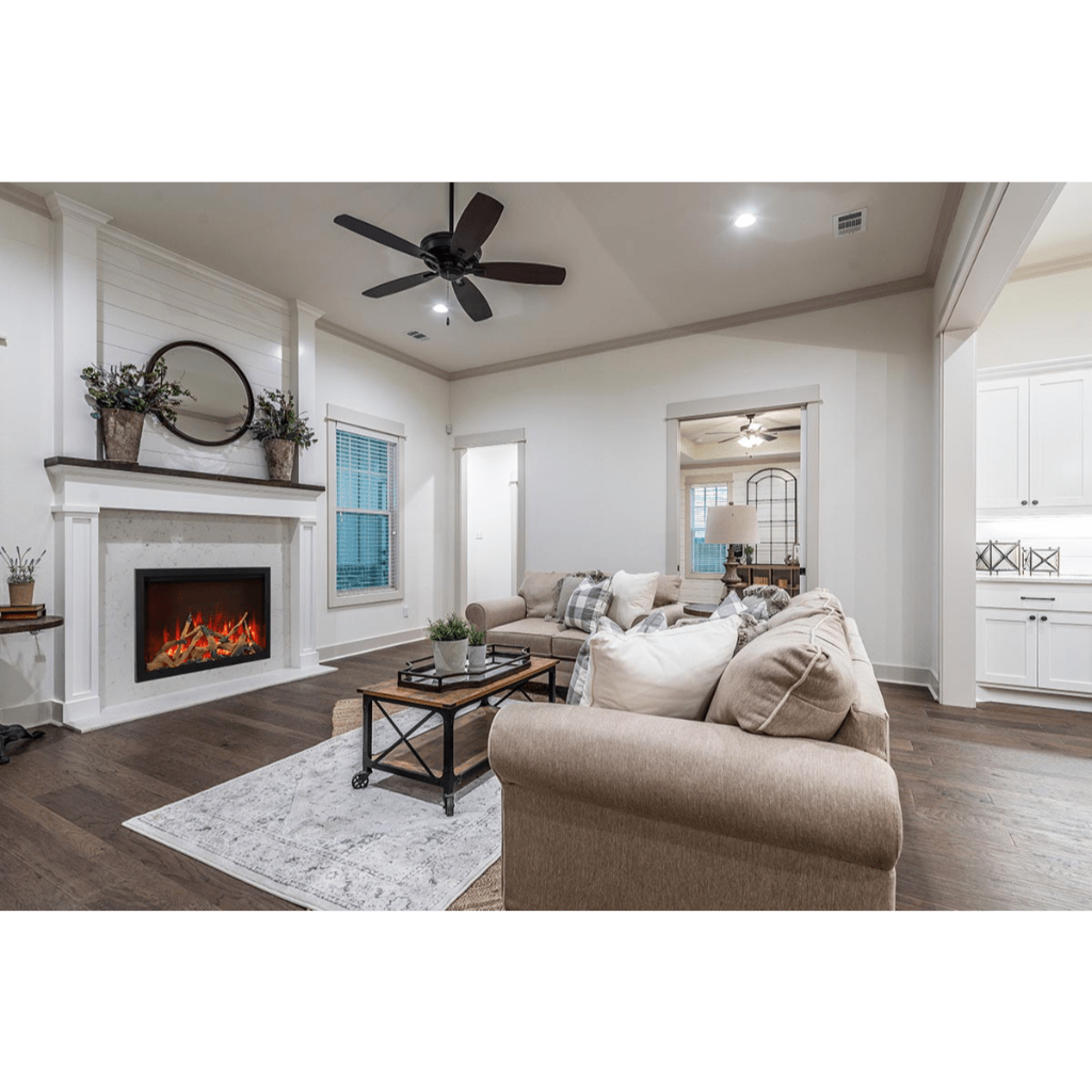 Amantii TRD Bespoke 38" Traditional Electric Fireplace Insert for Indoor/Outdoor Use