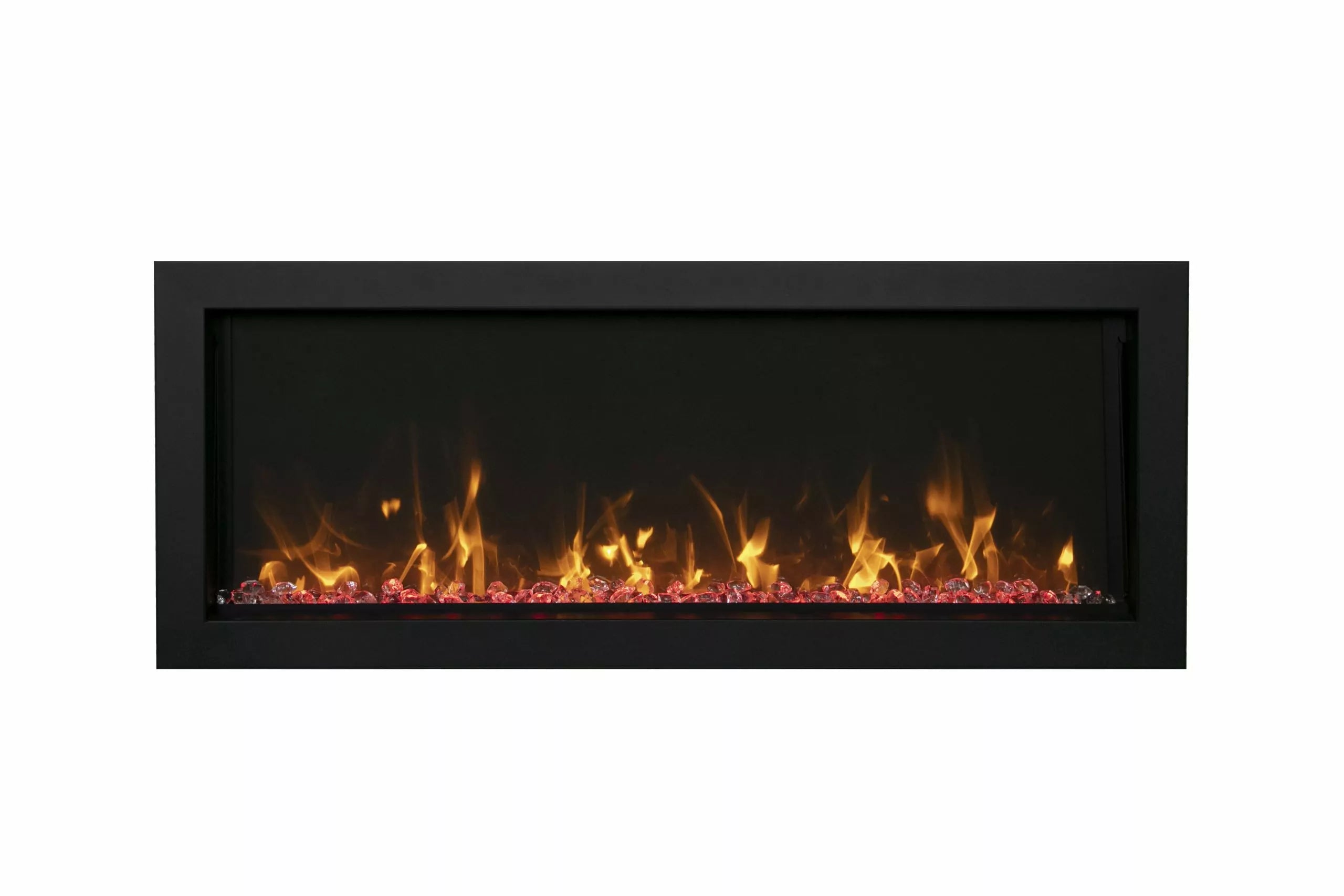Amantii 26 inch Remii CLASSIC-SLIM-26 Steel Surround Classic Extra Slim Built In Electric Fireplace