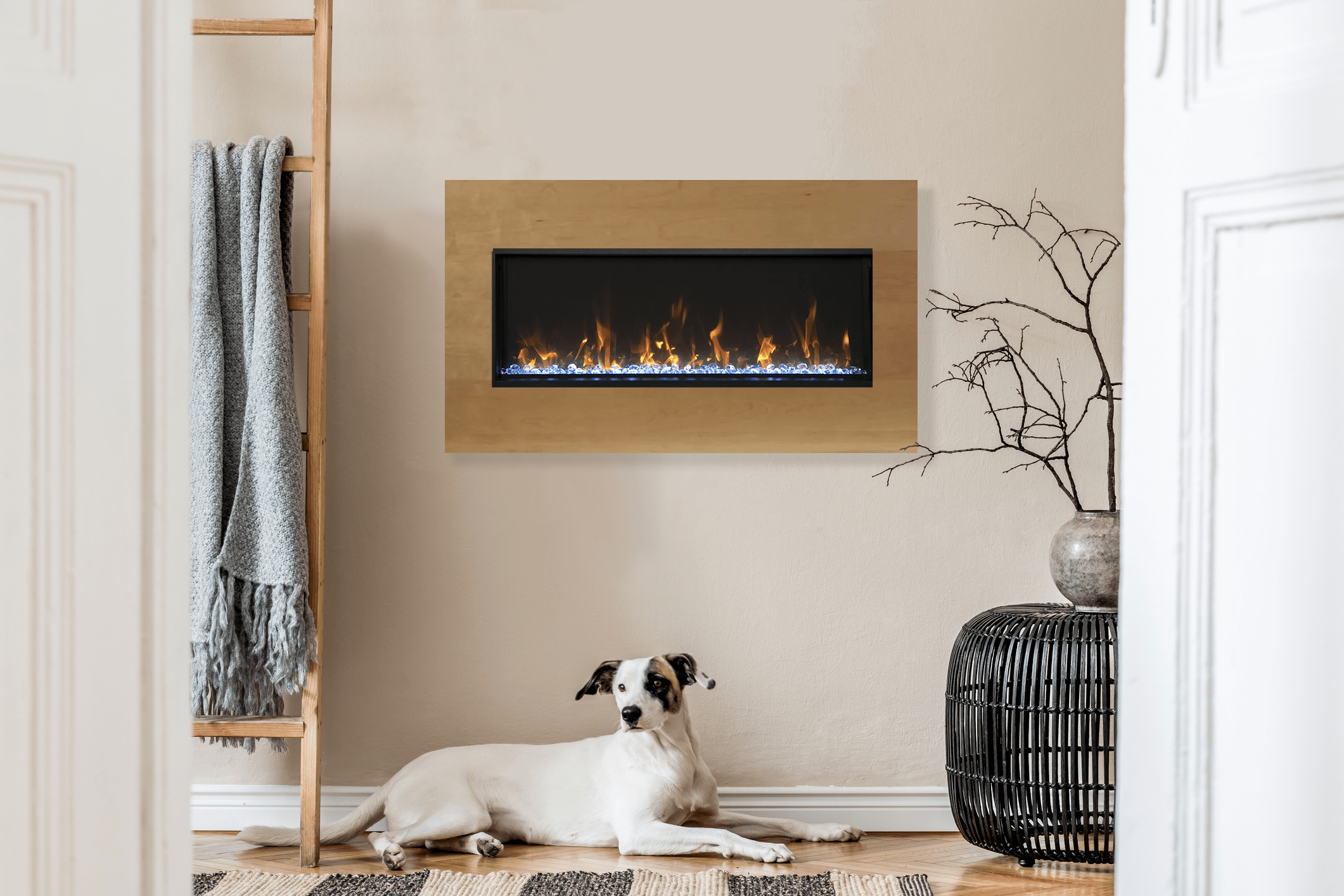 Amantii Remii 45 inch WM-SLIM-45 Smart Indoor Extra Slim Wall Mount Electric Fireplace