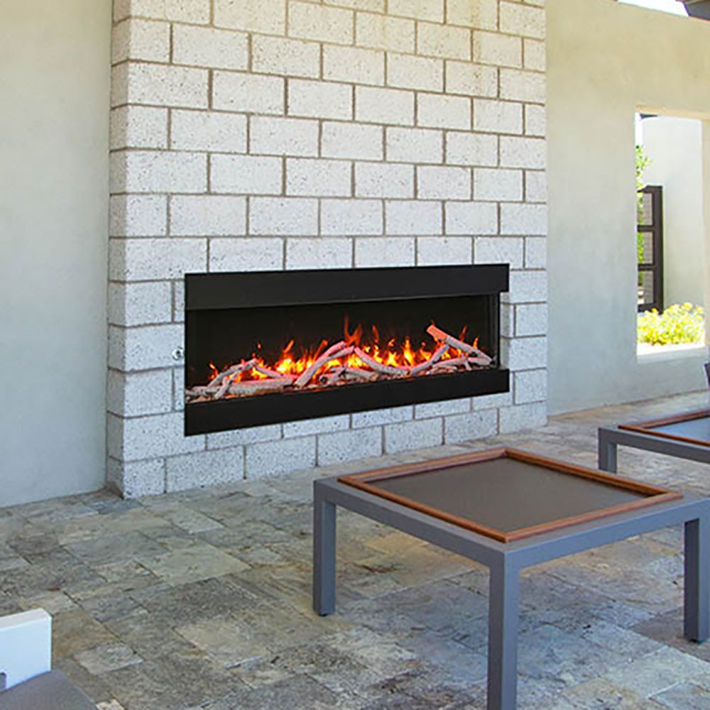 Remii 50-BAY-SLIM Indoor/Outdoor 50 inch 3 Sided Electric Fireplace