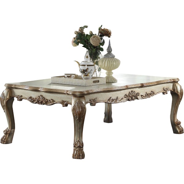 Wood Coffee Table In Gold Patina