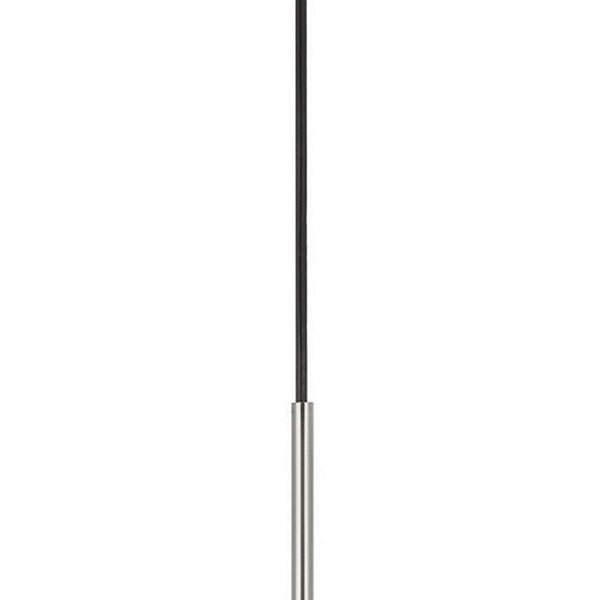 Hexagonal Metal Frame Single LED Light Pendant With Glass Diffuser, Gray - BM220651