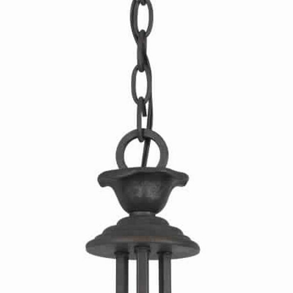 3 Bulb Candle Style Uplight Chandelier With Metal Frame, Black And Brass - BM223037