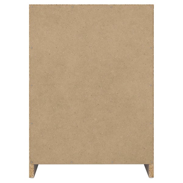 Single Drawer Wooden Nightstand With Open Shelf, Beige