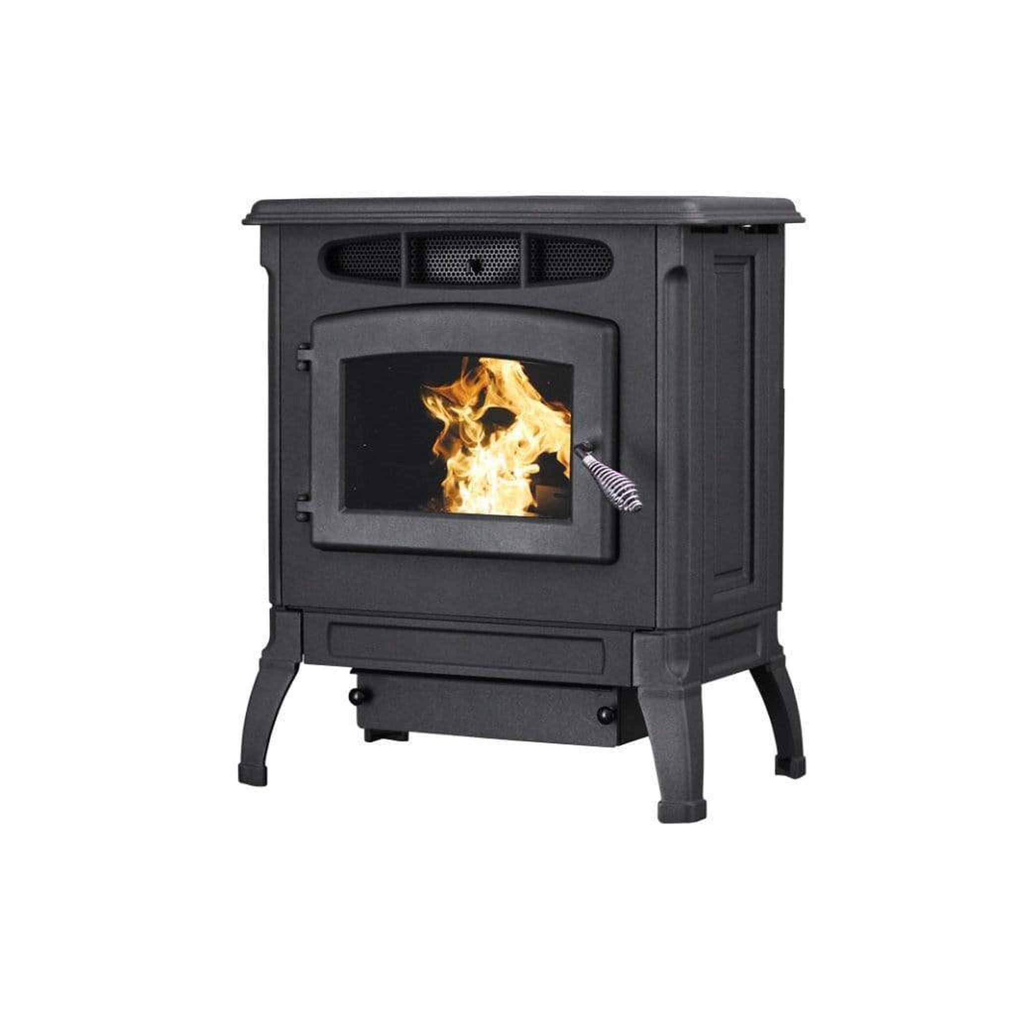Breckwell Classic Cast 42,000 BTU Pellet Stove – 25" Black Enamel Freestanding Model with Ignitor