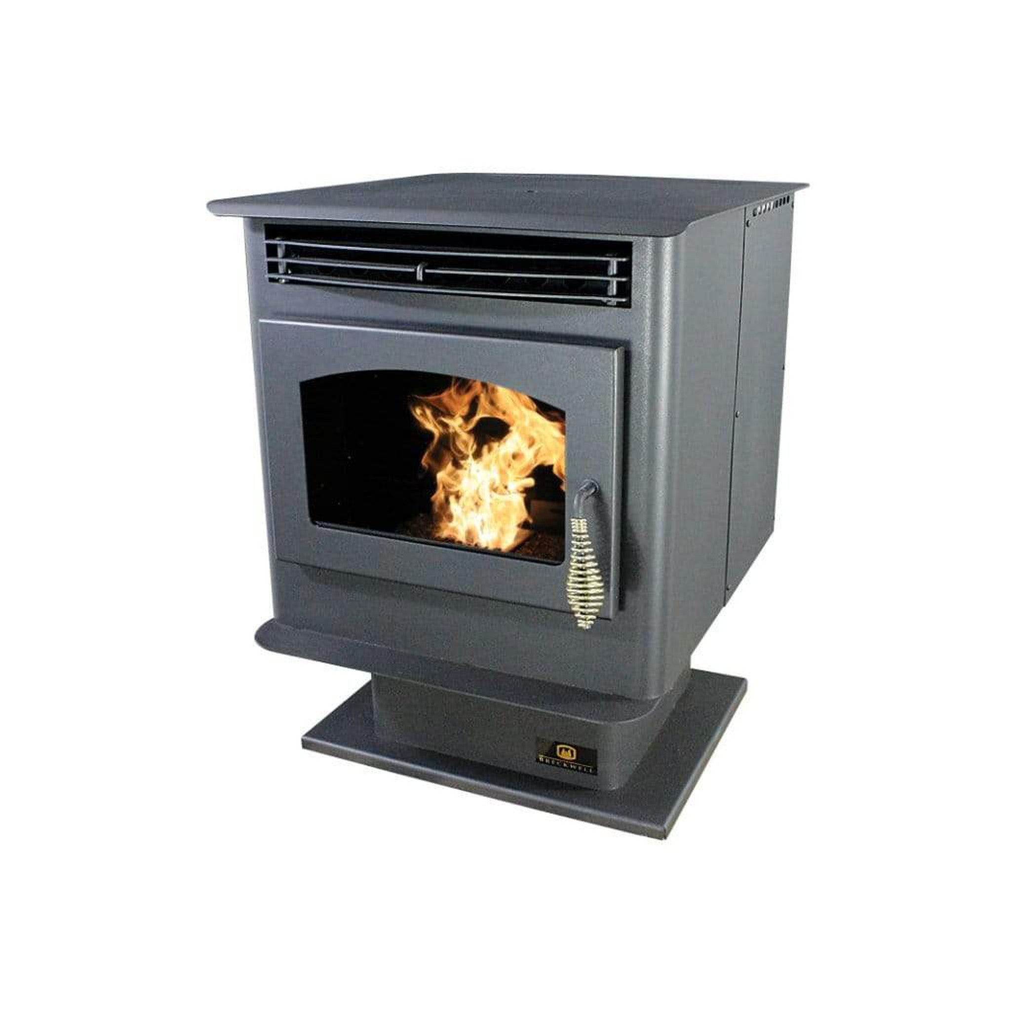 Breckwell Maverick 22" Black Freestanding Pellet Stove with 45 lb. Hopper and Auto Ignitor