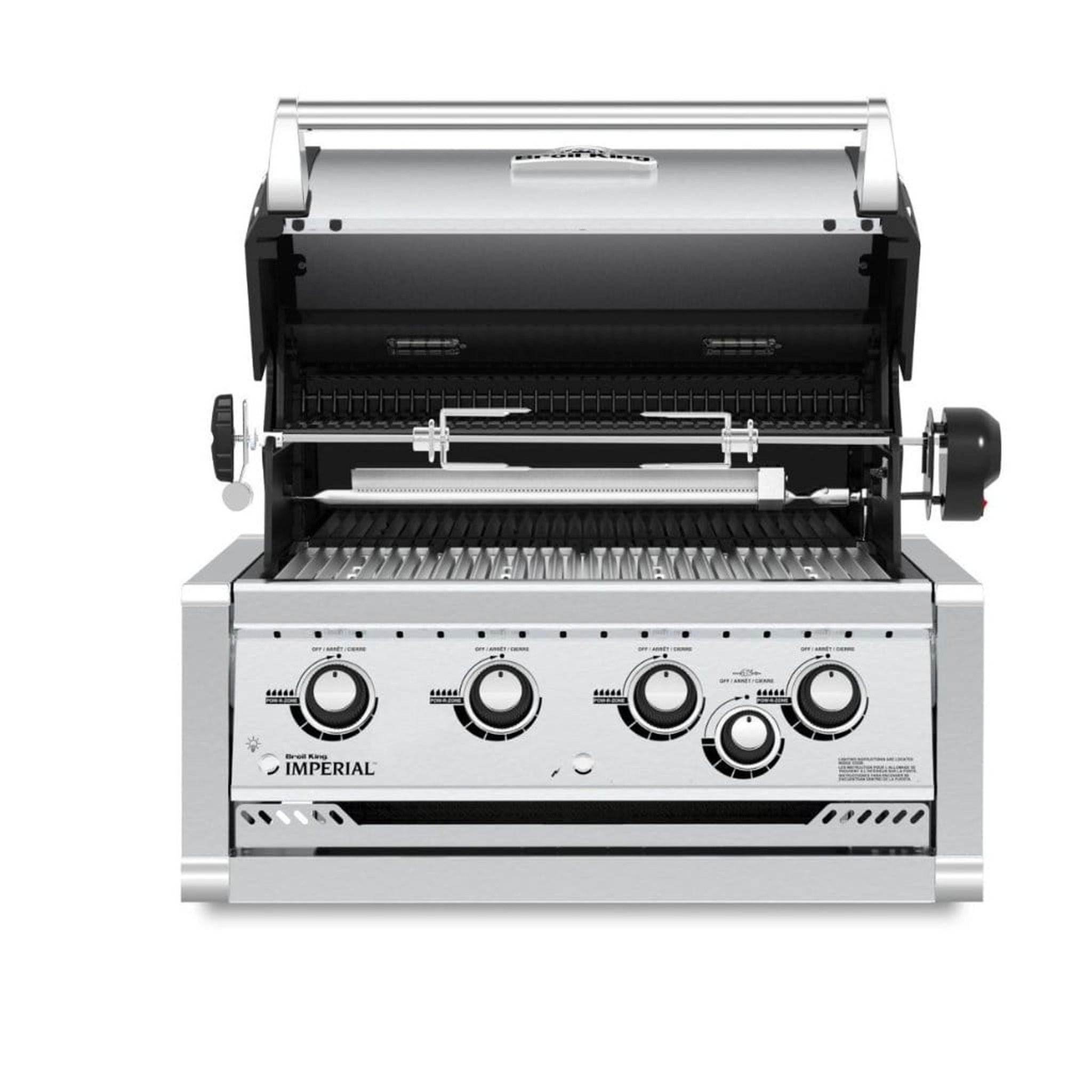 Broil King 31" Imperial S 470 Built-In 4-Burner Gas Grill with Rotisserie Kit & Rear Burner