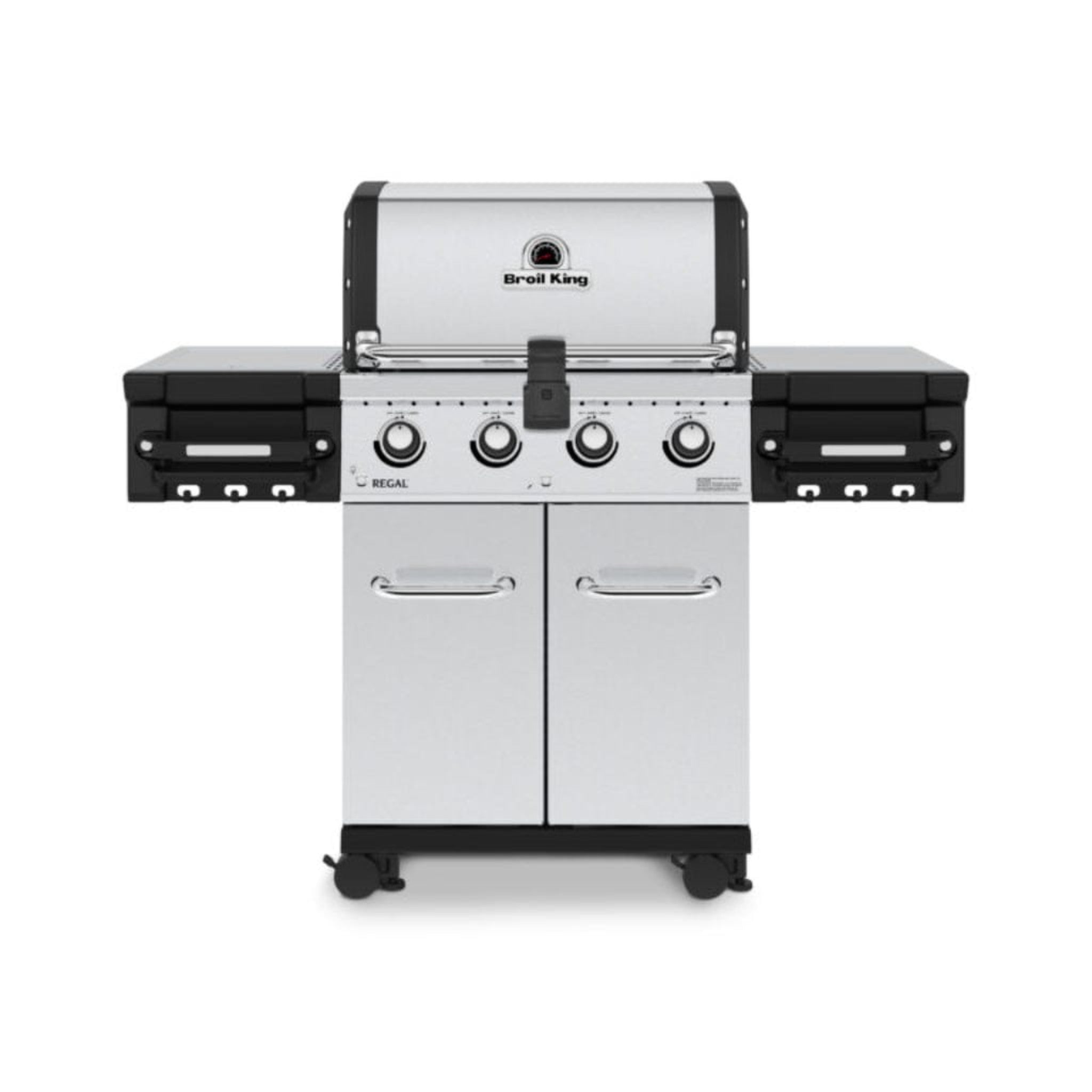 Broil King Regal S 420 Pro 56" 4-Burner Gas Grill with Cast Aluminum Side Shelf Bins