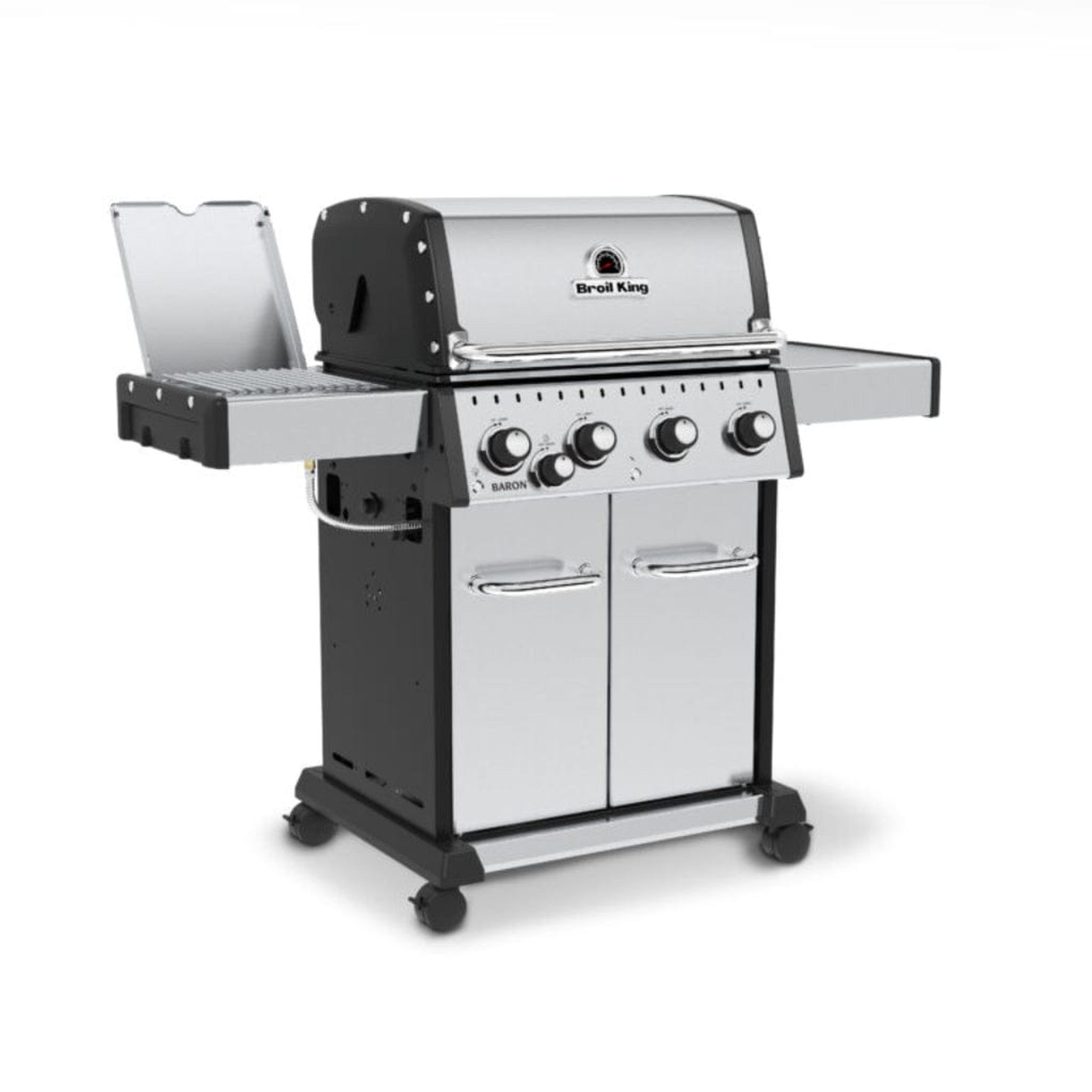 Broil King 57" Baron S 440 Pro IR 4-Burner Gas Grill with Infrared Side Burner & Built-In Panel Lights