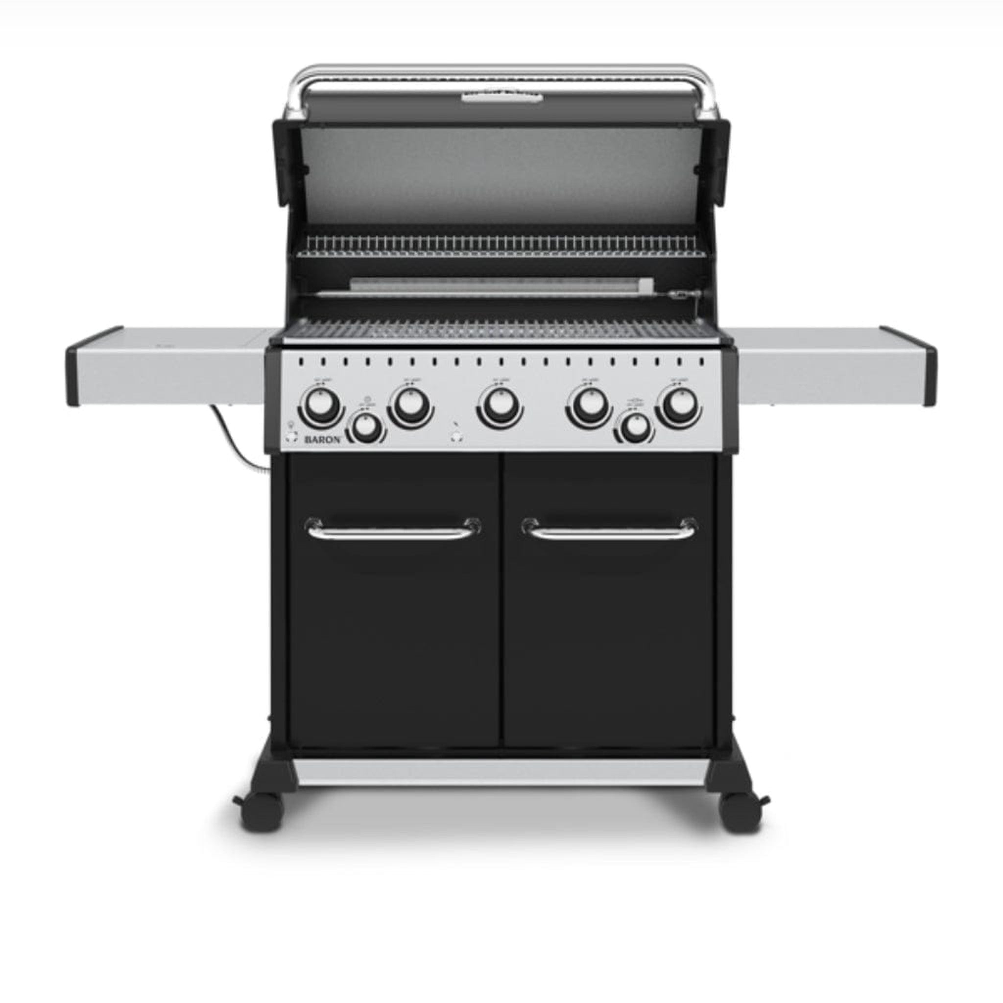 Broil King Baron 590 Pro 63" 5-Burner Gas Grill with Side & Rotisserie Burners and Stainless Steel Shelves