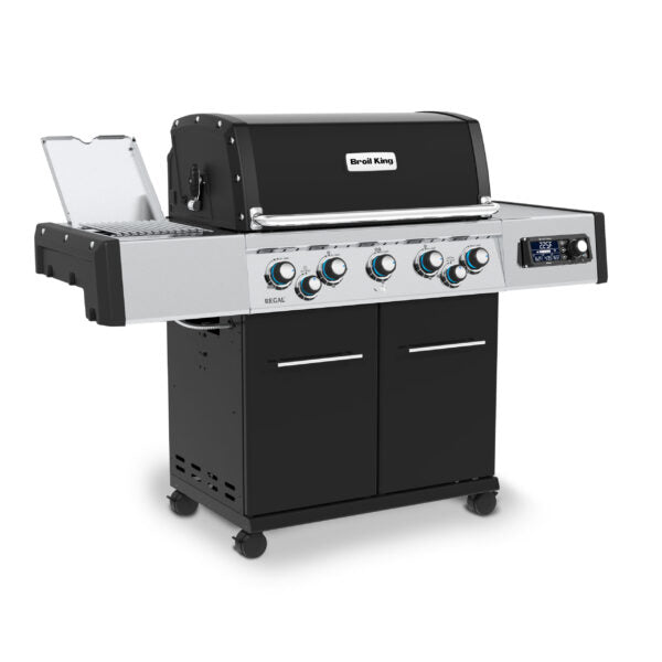Broil King Regal Q 590 Pro IR 63" Black Natural Gas Grill with iQue Tech & Rotisserie Kit