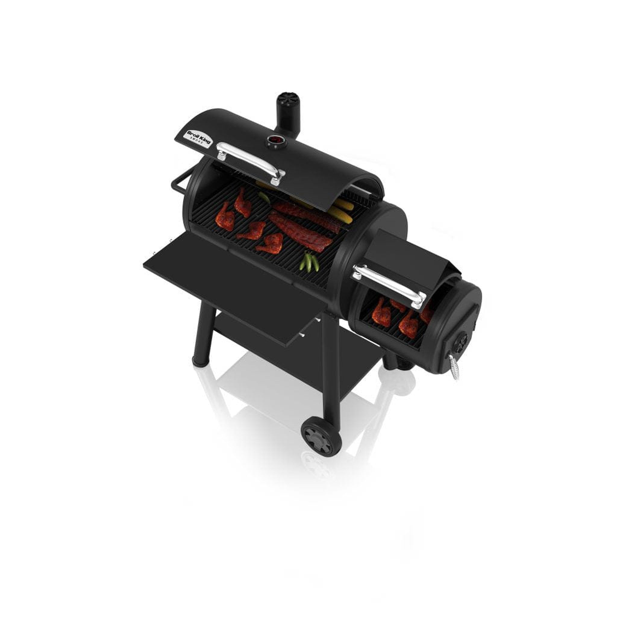 Broil King Regal Offset 500 Smoke Charcoal Grill & Smoker – 60" Freestanding