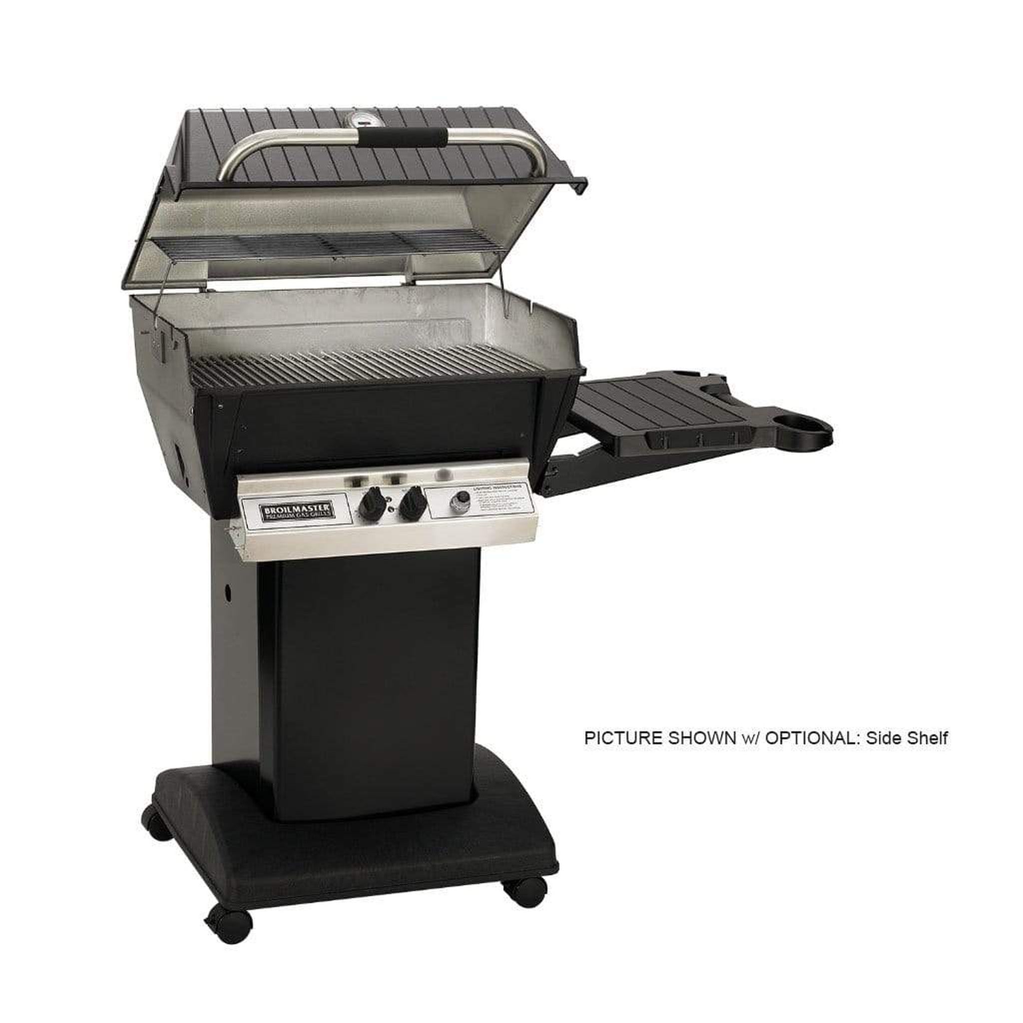 Broilmaster P3X Premium Propane Grill with Black Painted Steel Cart and Bowtie Burner