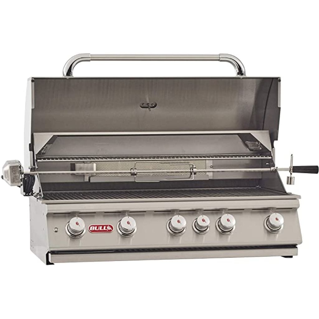 Bull Brahma 38" Built-In 5-Burner Gas Grill with Twin Lighting System, Rotisserie & Infrared Backburner