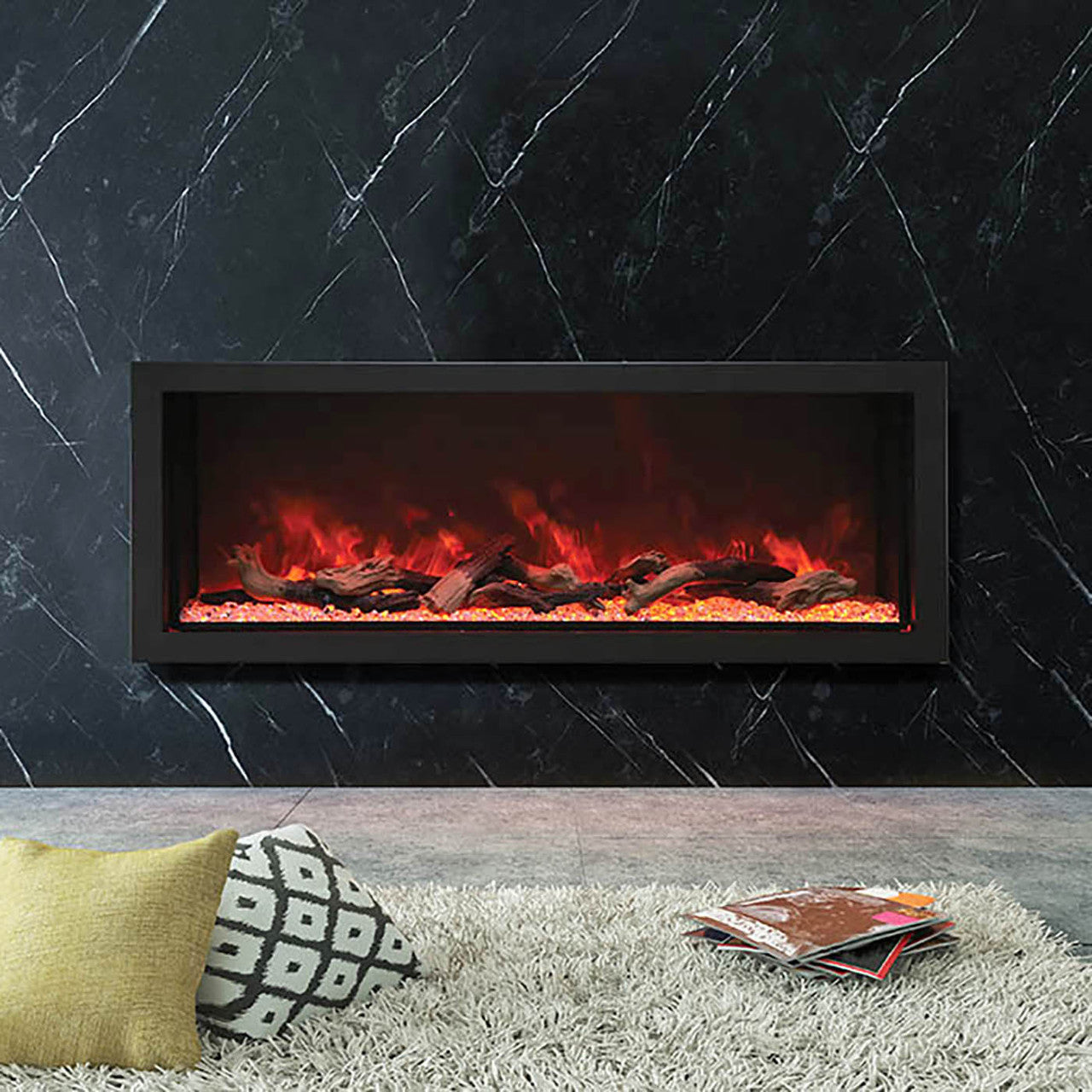 Amantii Panorama Deep Extra Tall 40 Inch Indoor Outdoor Electric Fireplace