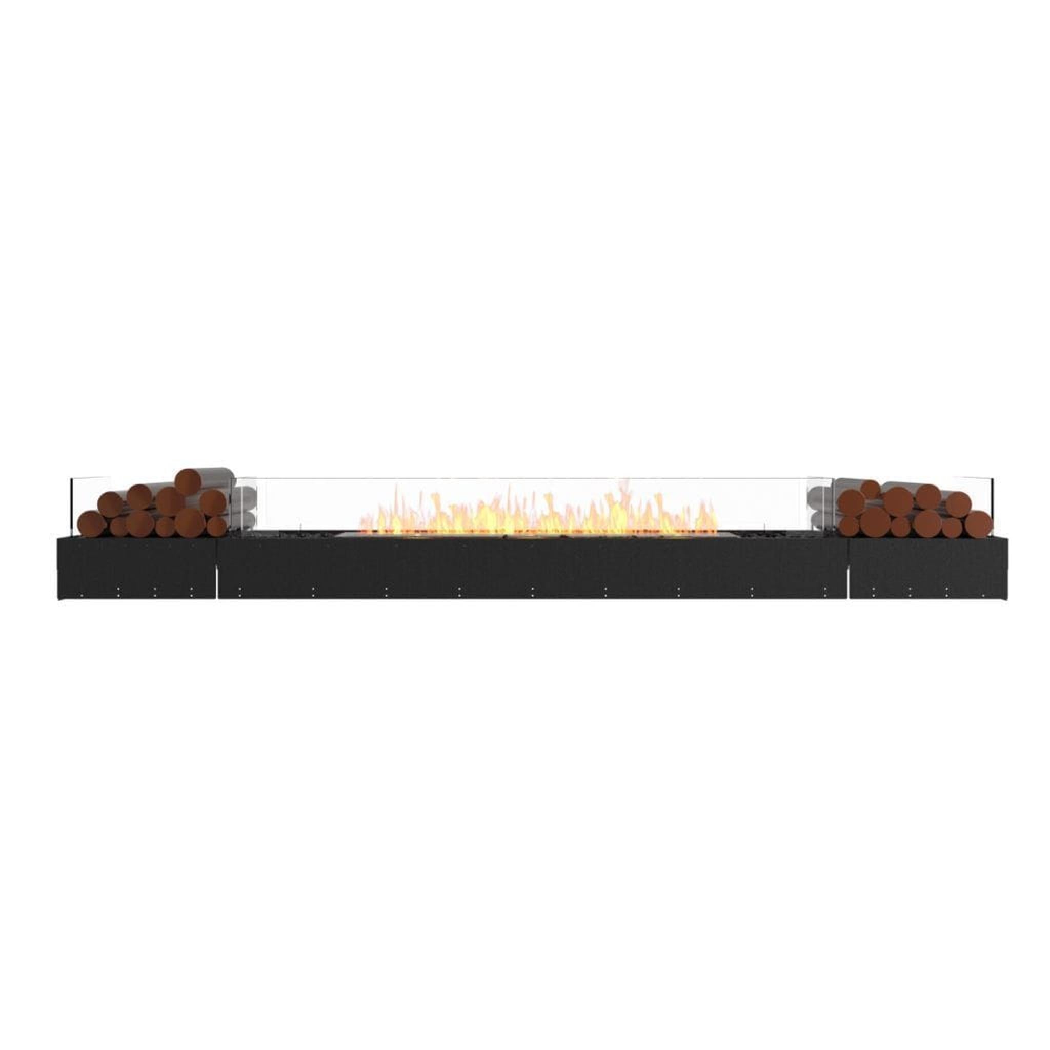 EcoSmart Fire 107" Flex 104BN Bench See-Through Ethanol Fireplace Insert with Decorative Box by Mad Design Group