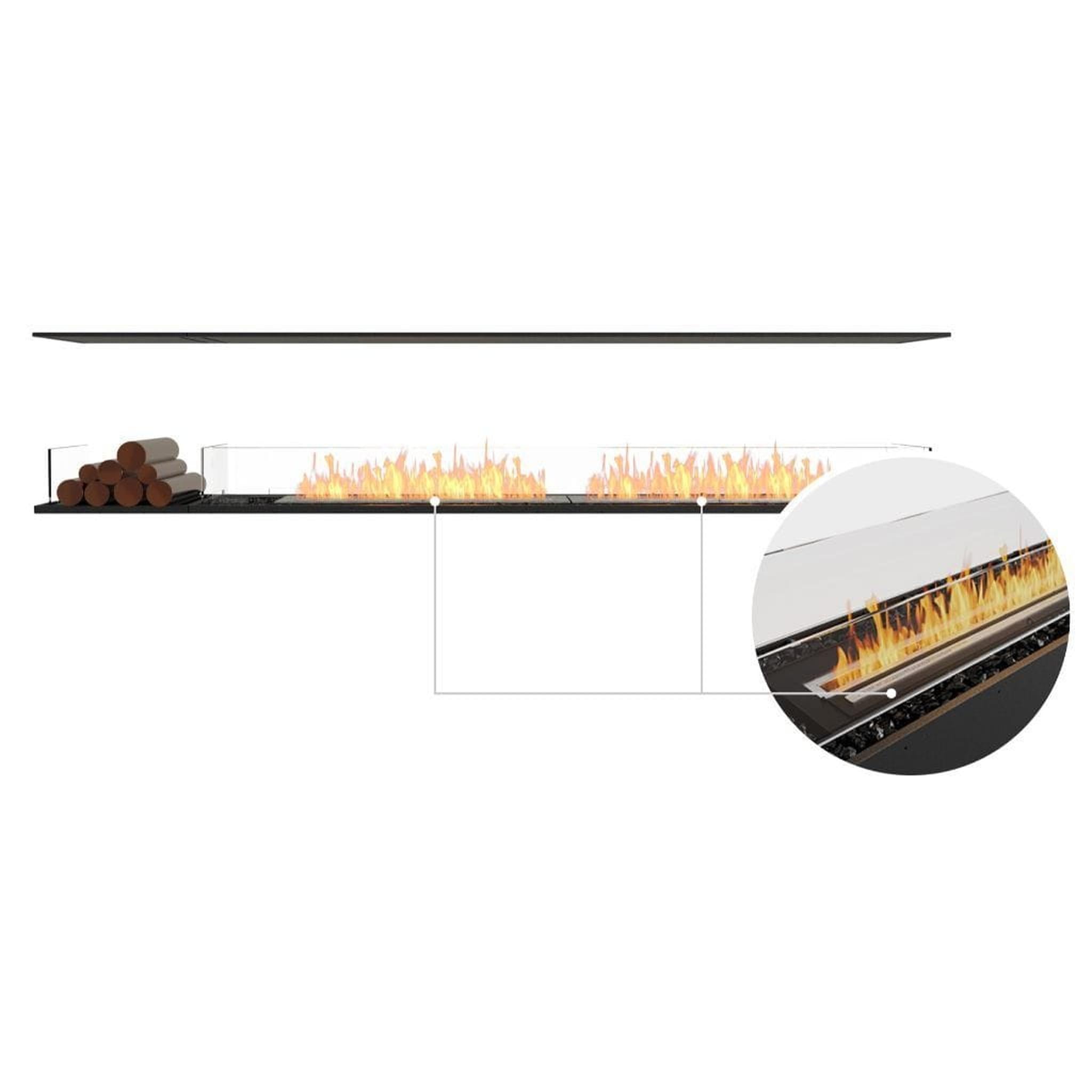 EcoSmart Fire 107" Flex 104IL Island Ethanol Fireplace Insert with Decorative Box and Adjustable Flame by Mad Design Group