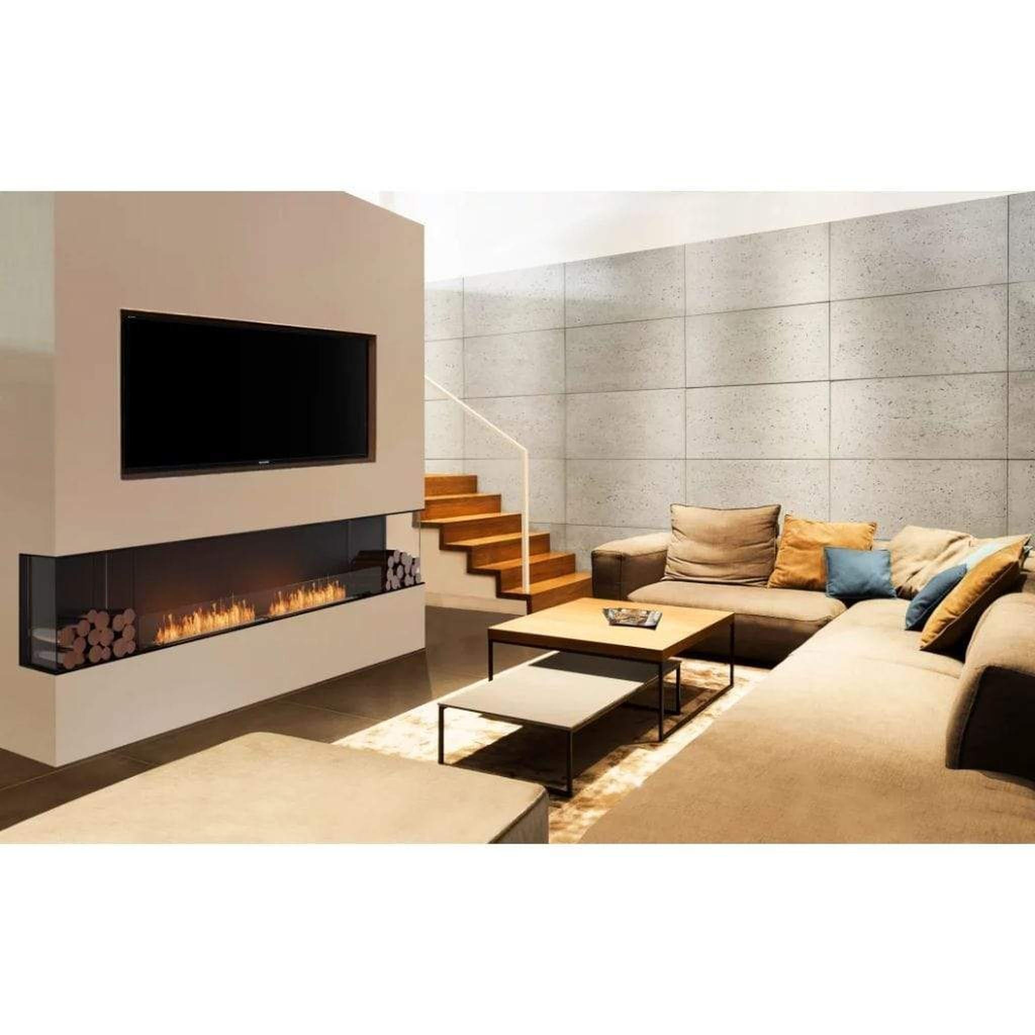 EcoSmart Fire 108" Flex 104BY Bay Ethanol Fireplace Insert with Adjustable Flame by Mad Design Group