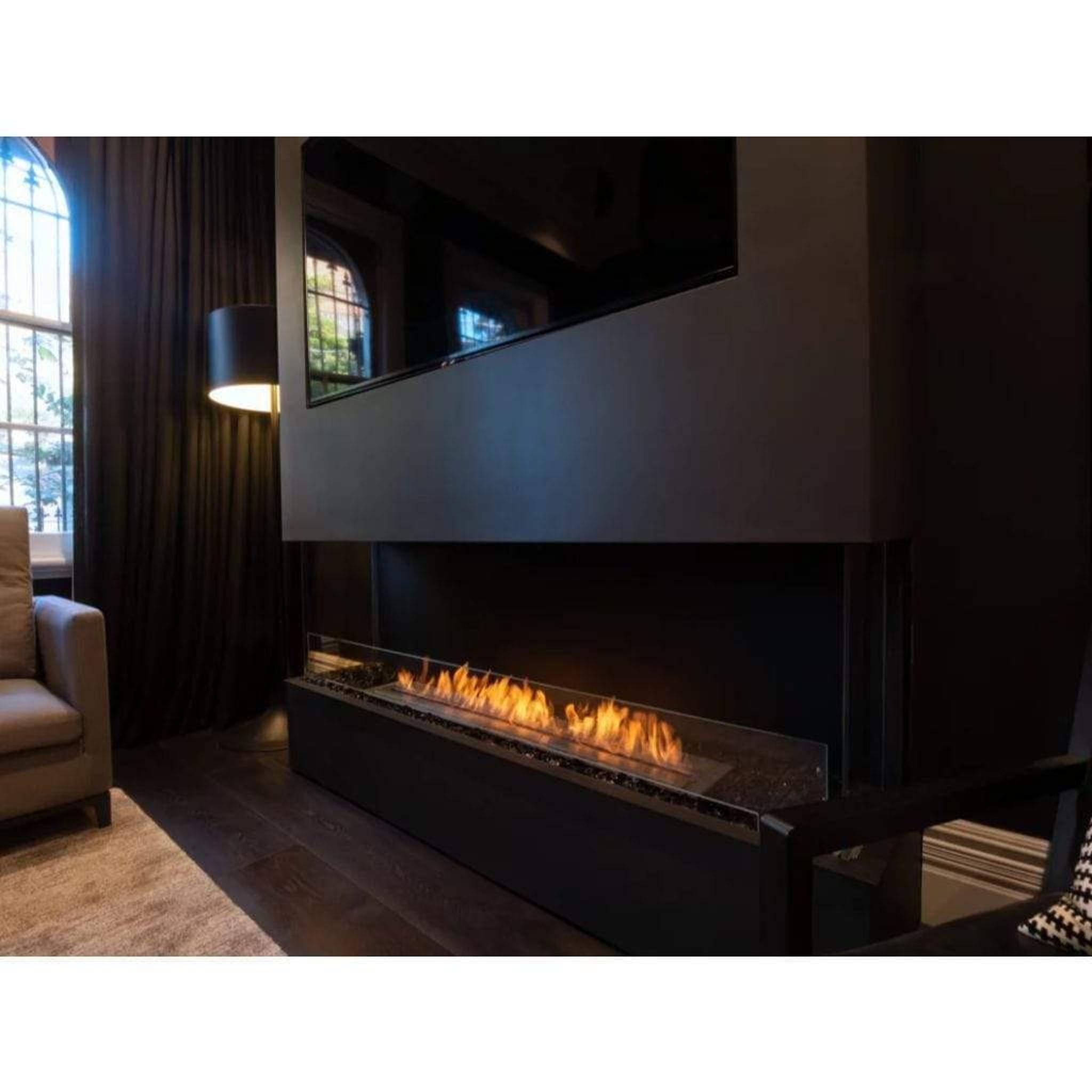 EcoSmart Fire 108" Flex 104BY Bay Ethanol Fireplace Insert with Adjustable Flame by Mad Design Group