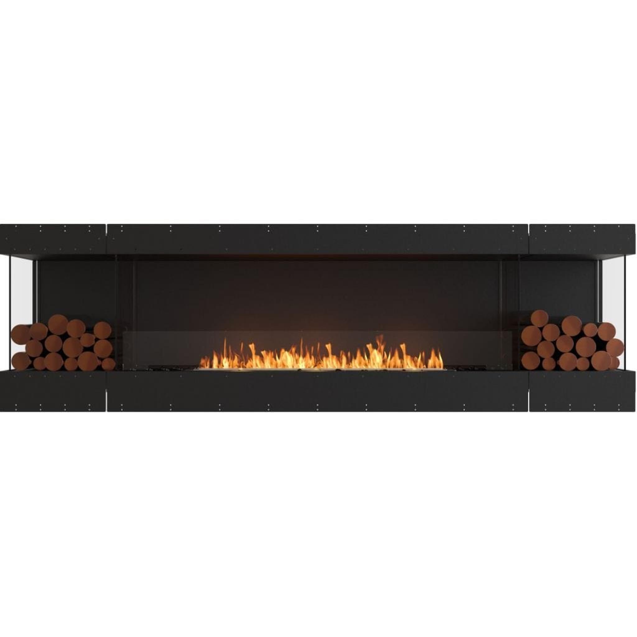 EcoSmart Fire 108" Flex 104BY Bay Ethanol Fireplace Insert with Decorative Box and Adjustable Flame by Mad Design Group