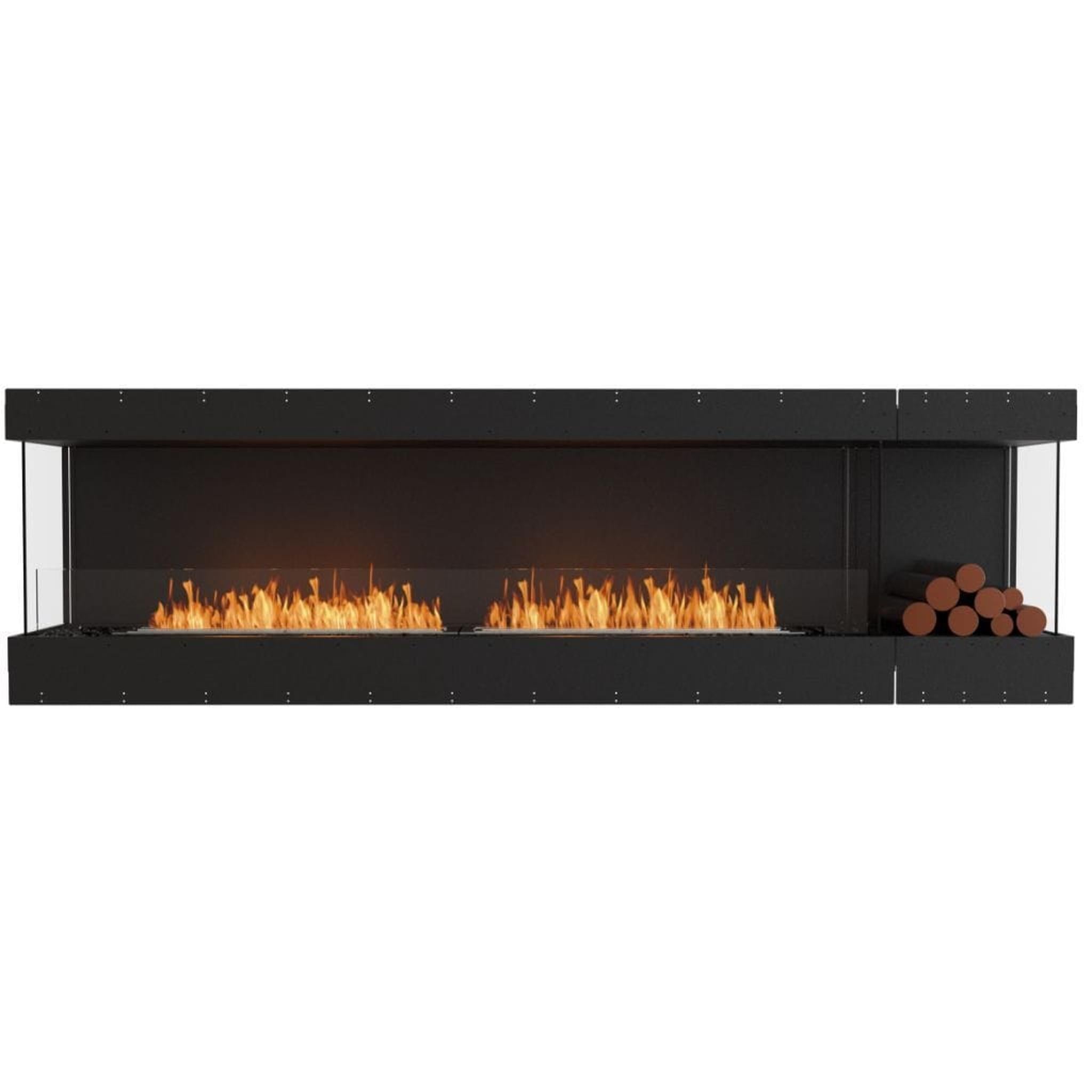 EcoSmart Fire 108" Flex 104BY Bay Ethanol Fireplace Insert with Decorative Box and Adjustable Flame by Mad Design Group