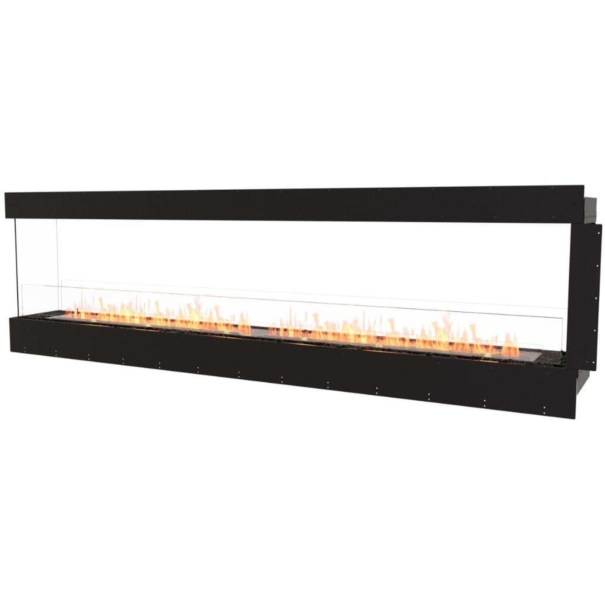 EcoSmart Fire 110" Flex 104PN Peninsula Ethanol Fireplace Insert with Dual Glass Windscreens by Mad Design Group