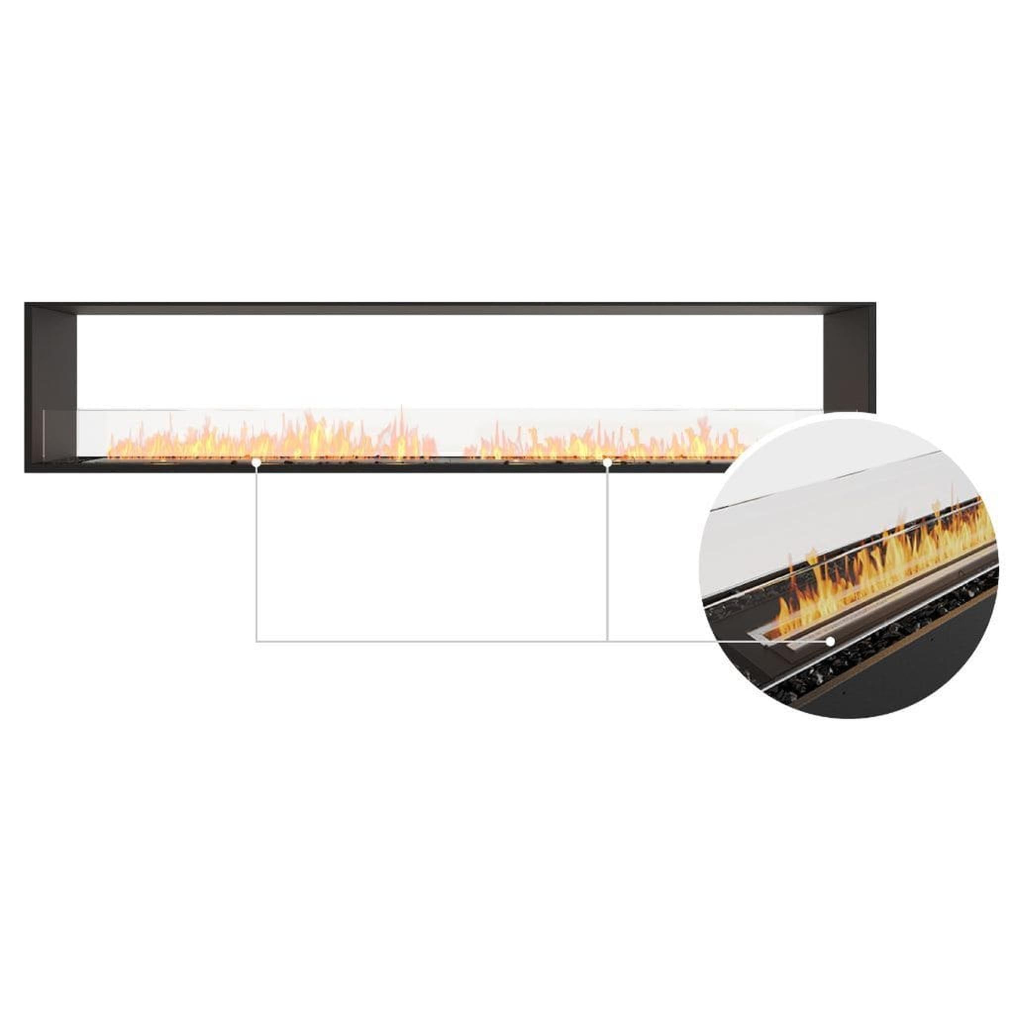 EcoSmart Fire 112" Flex 104DB Double Sided Ethanol Fireplace Insert with Adjustable Flame by Mad Design Group