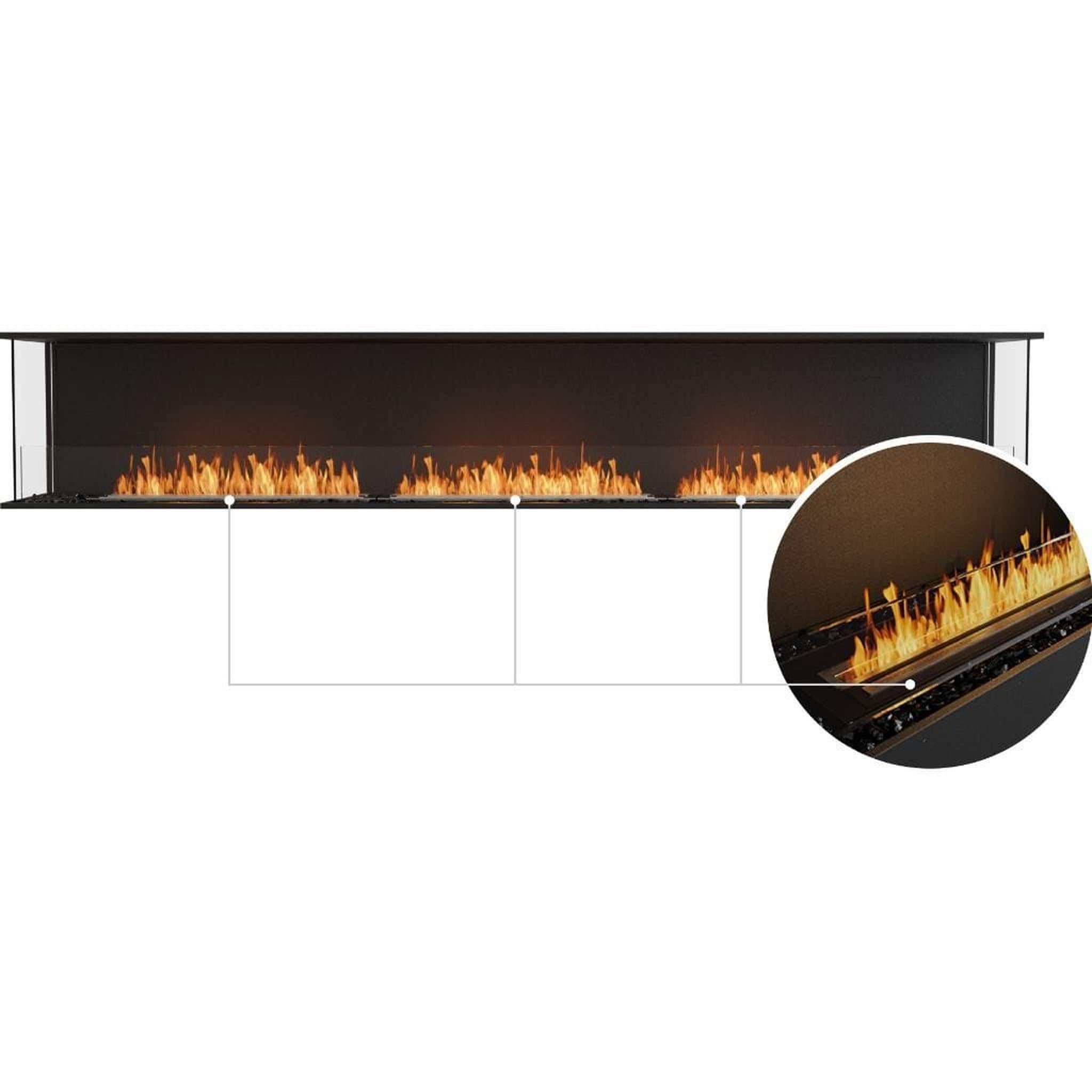 EcoSmart Fire 126" Flex 122BY Bay Ethanol Fireplace Insert with Adjustable Flame by Mad Design Group