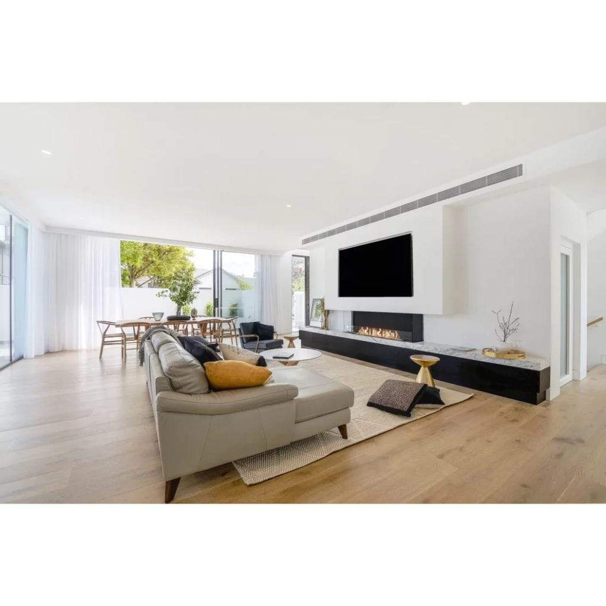 EcoSmart Fire 126" Flex 122BY Bay Ethanol Fireplace Insert with Adjustable Flame by Mad Design Group
