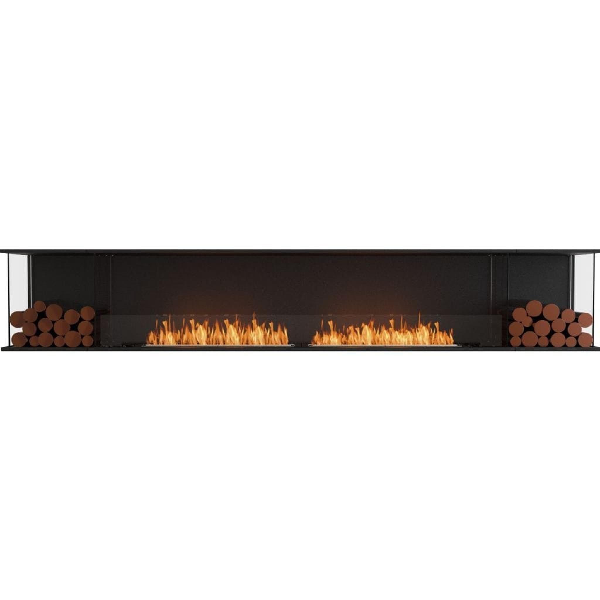 EcoSmart Fire 126" Flex 122BY Bay Ethanol Fireplace Insert with Decorative Box and Adjustable Flame by Mad Design Group