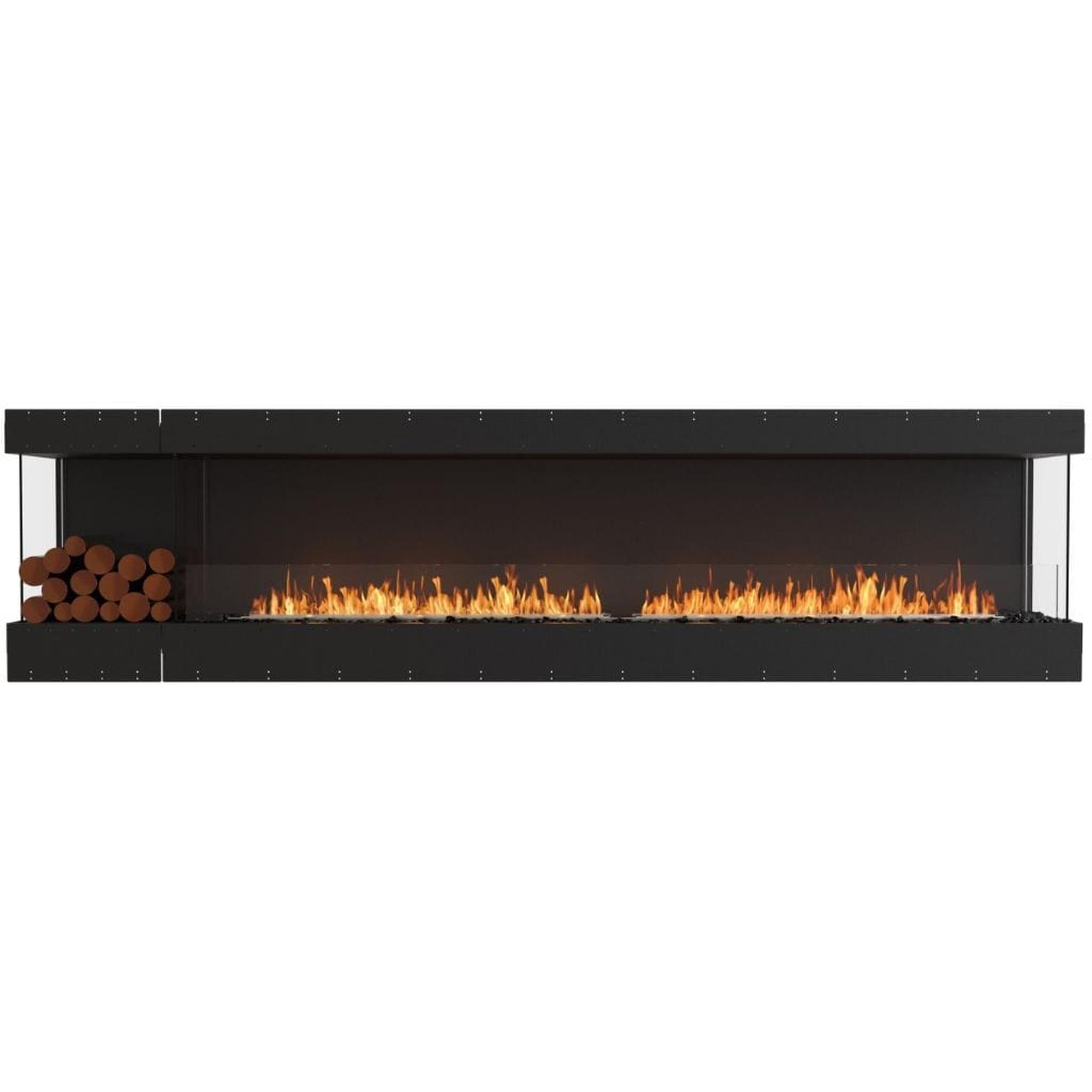 EcoSmart Fire 126" Flex 122BY Bay Ethanol Fireplace Insert with Decorative Box and Adjustable Flame by Mad Design Group