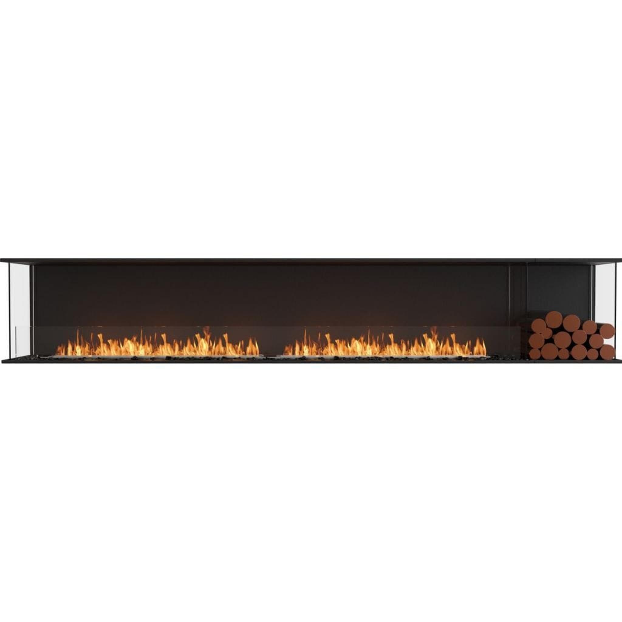 EcoSmart Fire 126" Flex 122BY Bay Ethanol Fireplace Insert with Decorative Box and Adjustable Flame by Mad Design Group