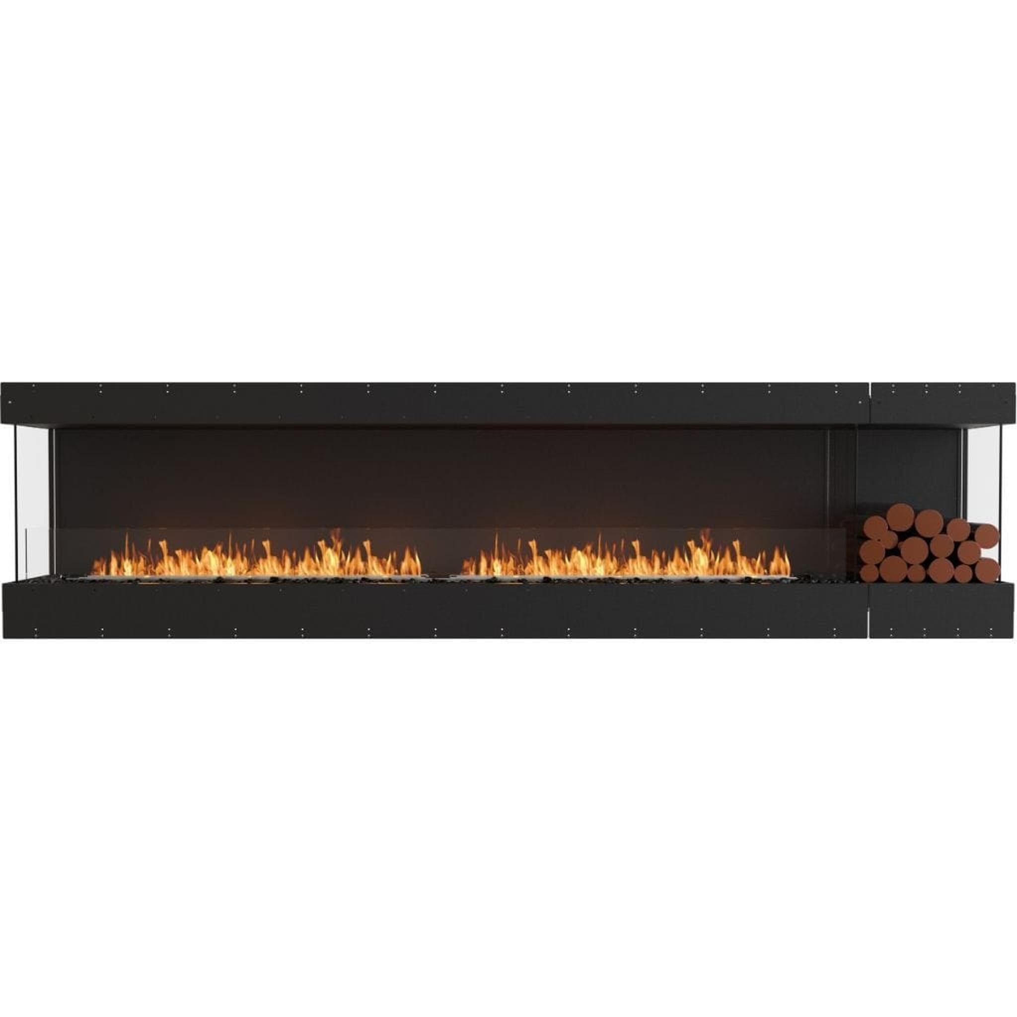 EcoSmart Fire 126" Flex 122BY Bay Ethanol Fireplace Insert with Decorative Box and Adjustable Flame by Mad Design Group