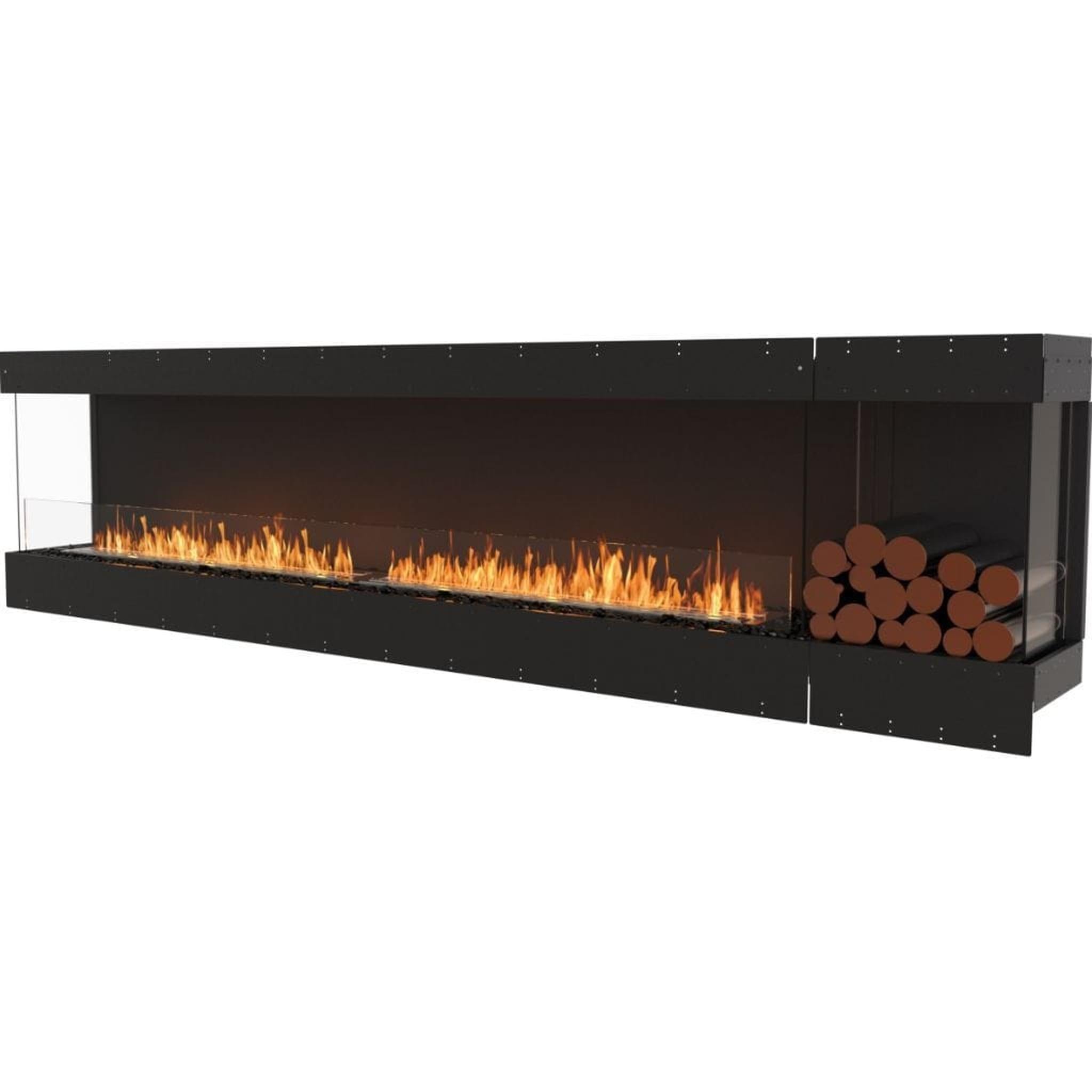 EcoSmart Fire 126" Flex 122BY Bay Ethanol Fireplace Insert with Decorative Box and Adjustable Flame by Mad Design Group