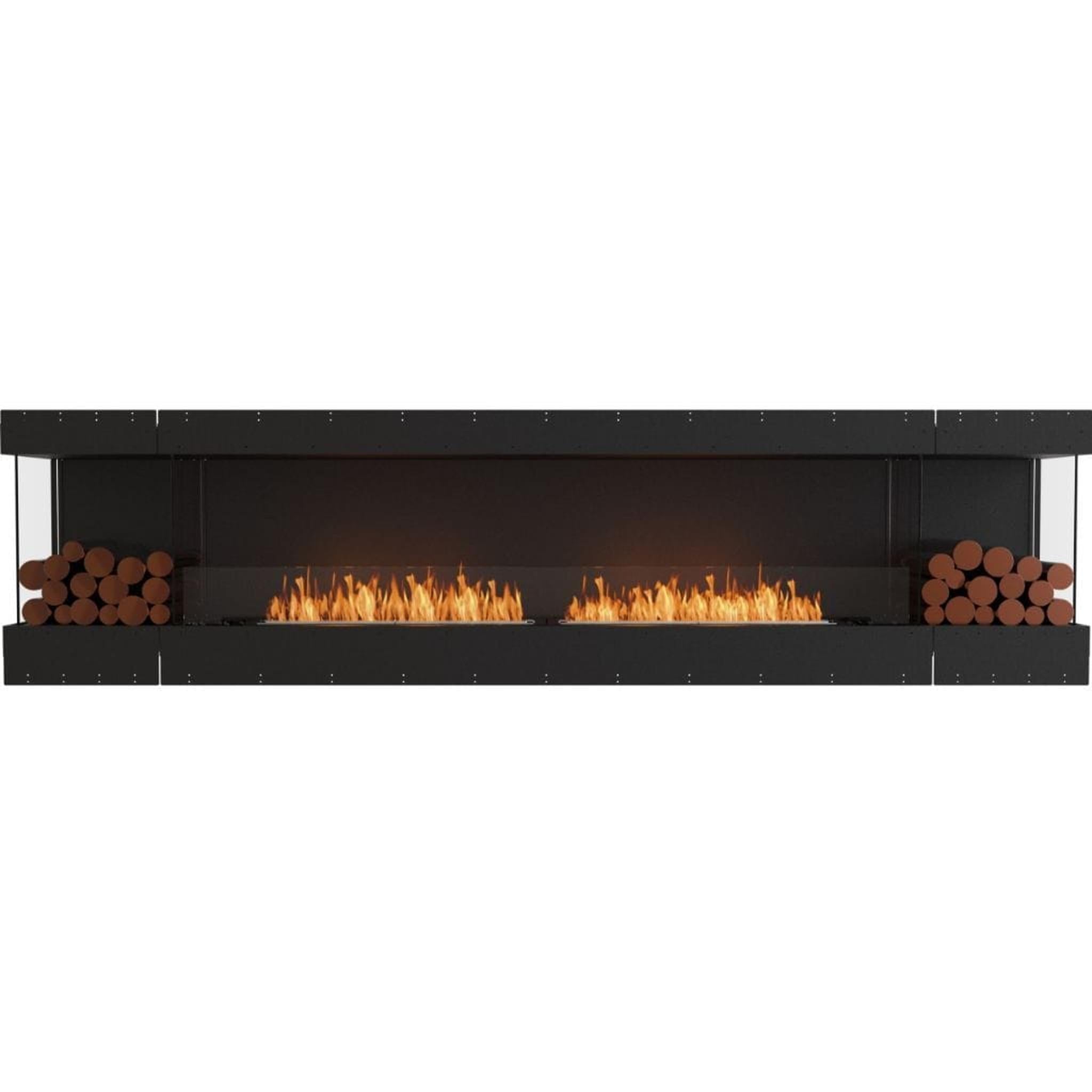 EcoSmart Fire 126" Flex 122BY Bay Ethanol Fireplace Insert with Decorative Box and Adjustable Flame by Mad Design Group