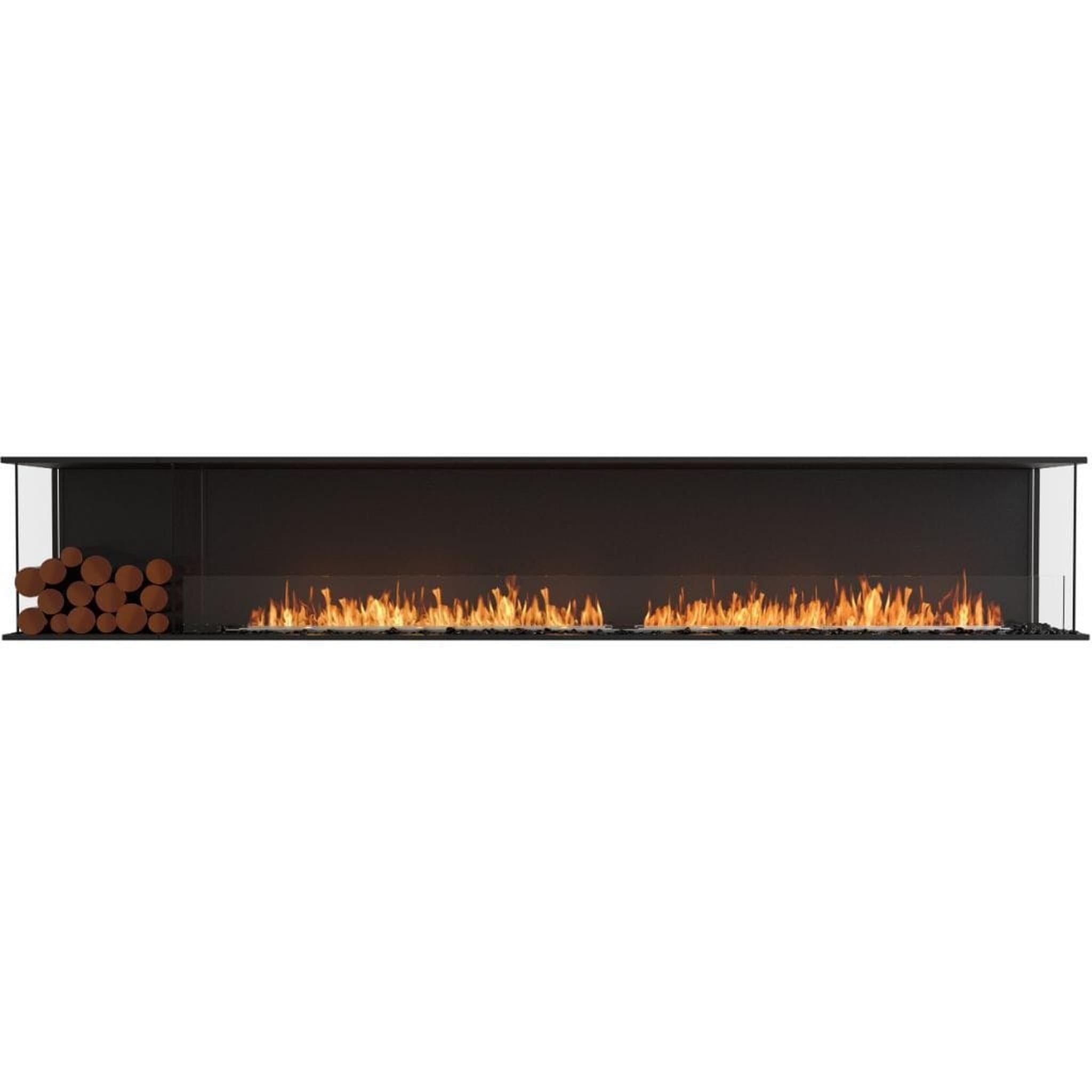 EcoSmart Fire 126" Flex 122BY Bay Ethanol Fireplace Insert with Decorative Box and Adjustable Flame by Mad Design Group