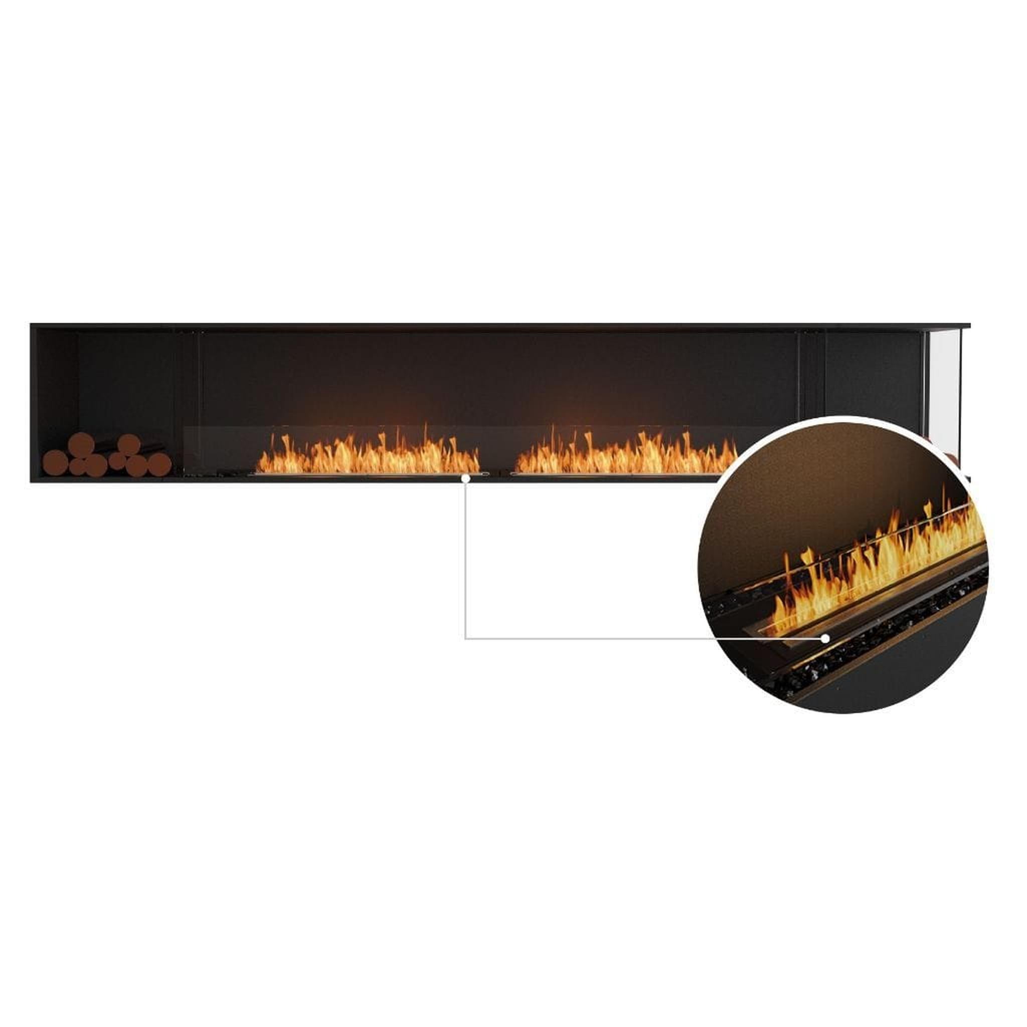 EcoSmart Fire Flex 122LC/122RC 128" Ethanol Fireplace Insert with Decorative Box and Adjustable Flame by Mad Design Group