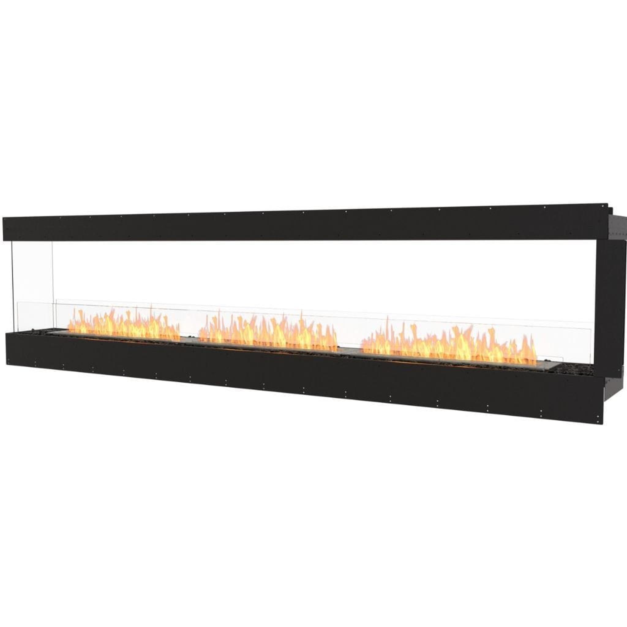 EcoSmart Fire 128" Flex 122PN Peninsula Ethanol Fireplace Insert with Dual Glass Windscreens by Mad Design Group