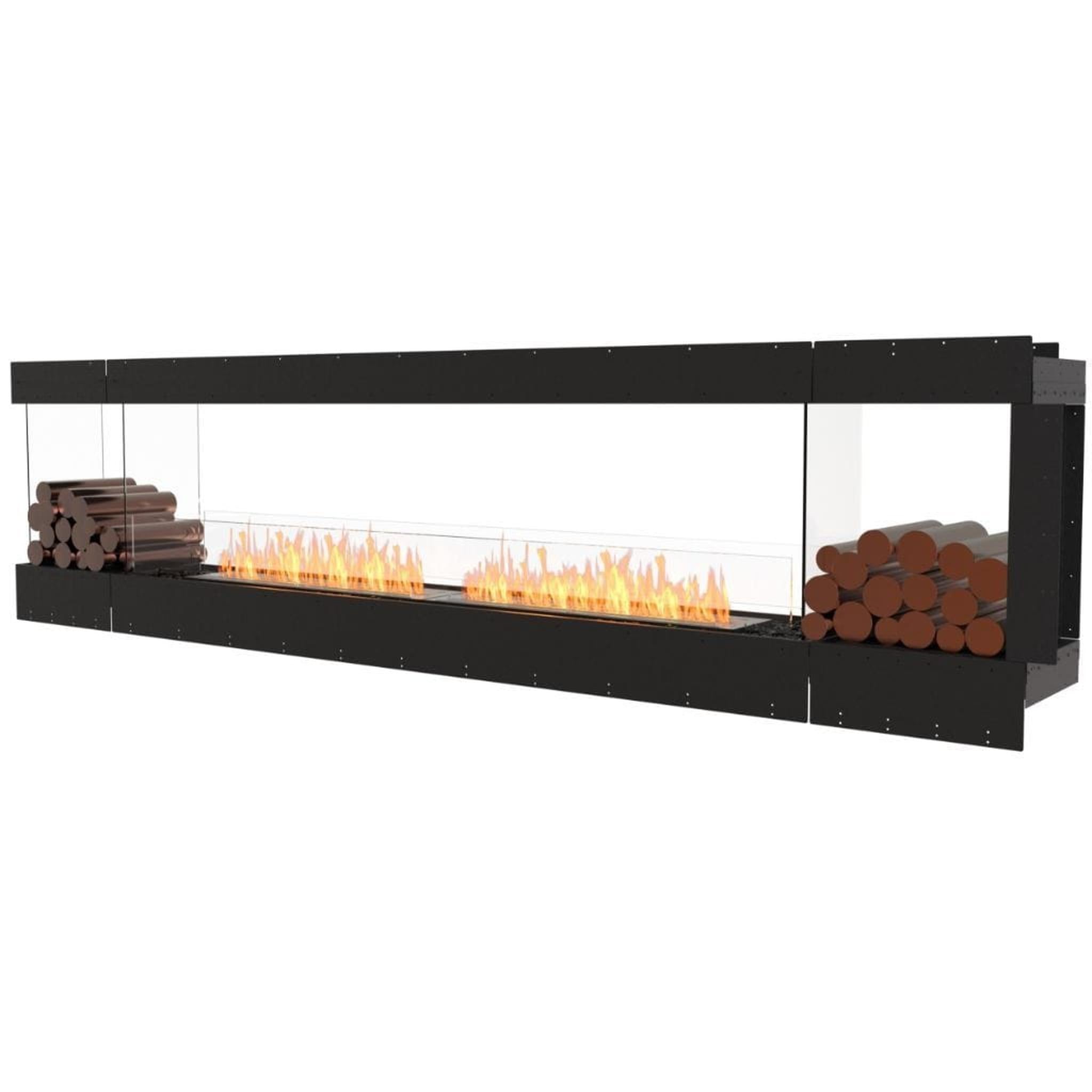 EcoSmart Fire 128" Flex 122PN Peninsula Ethanol Fireplace Insert with Decorative Box and Adjustable Flame by Mad Design Group