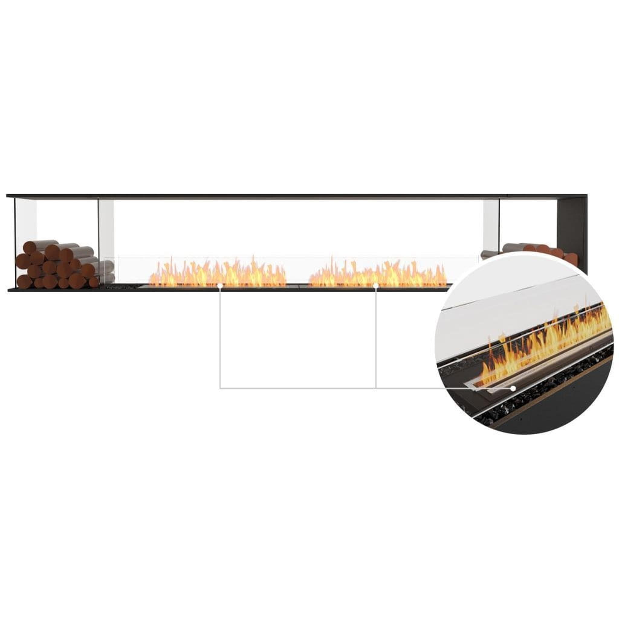 EcoSmart Fire 128" Flex 122PN Peninsula Ethanol Fireplace Insert with Decorative Box and Adjustable Flame by Mad Design Group