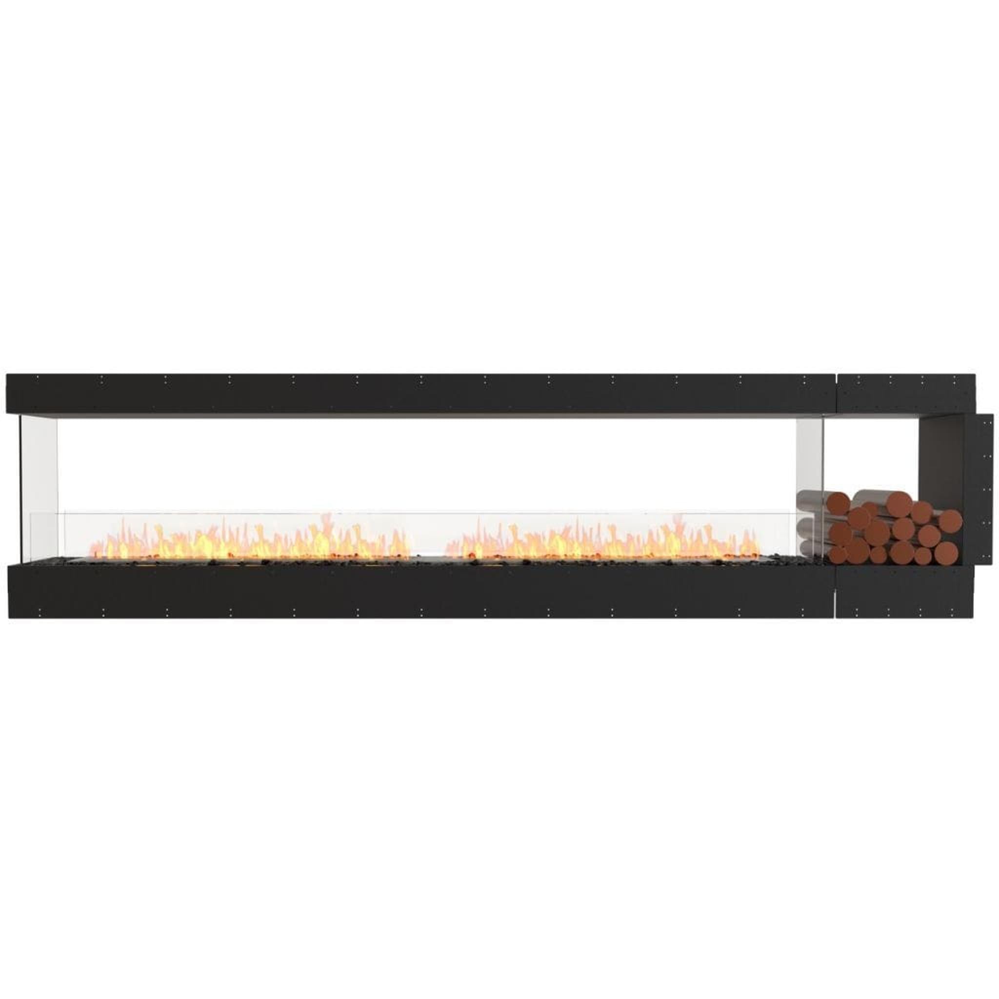 EcoSmart Fire 128" Flex 122PN Peninsula Ethanol Fireplace Insert with Decorative Box and Adjustable Flame by Mad Design Group