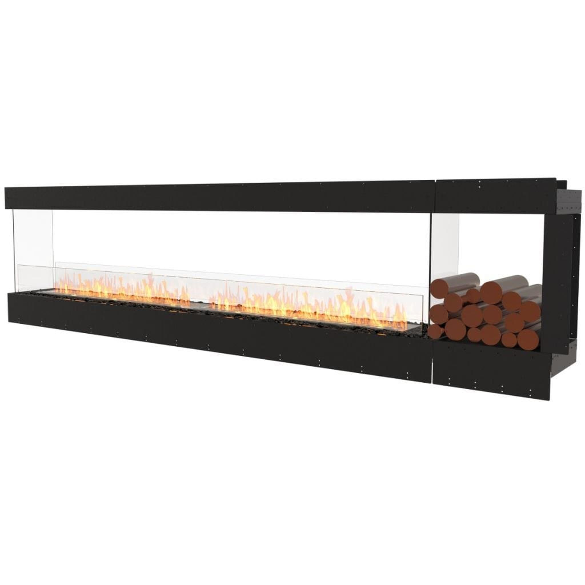 EcoSmart Fire 128" Flex 122PN Peninsula Ethanol Fireplace Insert with Decorative Box and Adjustable Flame by Mad Design Group