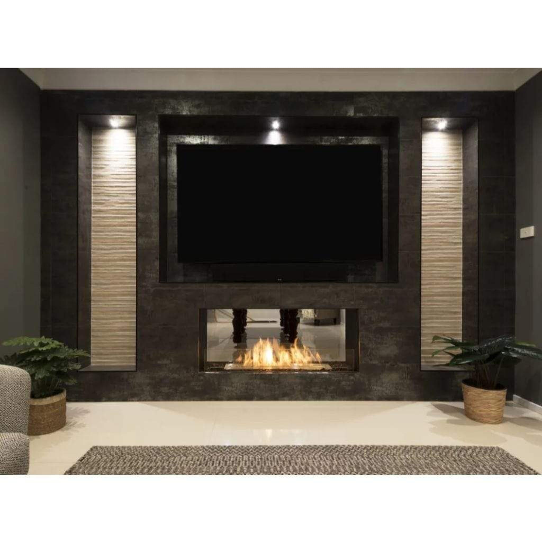 EcoSmart Fire 130" Flex 122DB Double Sided Ethanol Fireplace Insert with Adjustable Flame by Mad Design Group