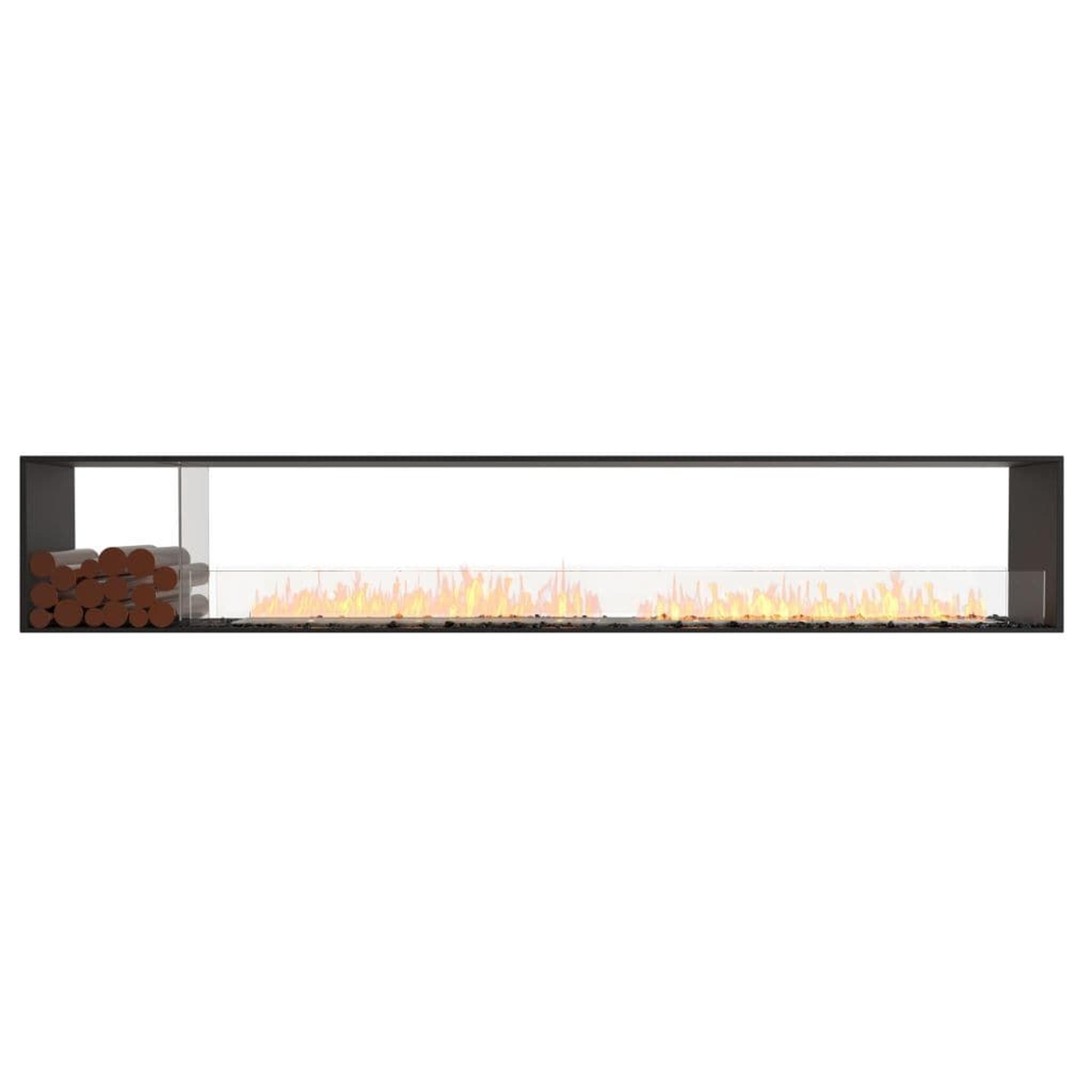 EcoSmart Fire 130" Flex 122DB Double Sided Ethanol Fireplace Insert with Decorative Box and Adjustable Flame by Mad Design Group