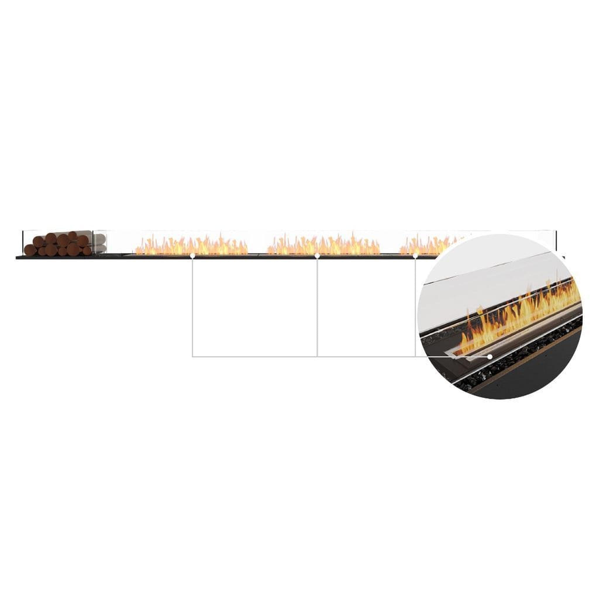 EcoSmart Fire 143" Flex 140BN Bench Ethanol Fireplace Insert with Decorative Box and Adjustable Flame by Mad Design Group