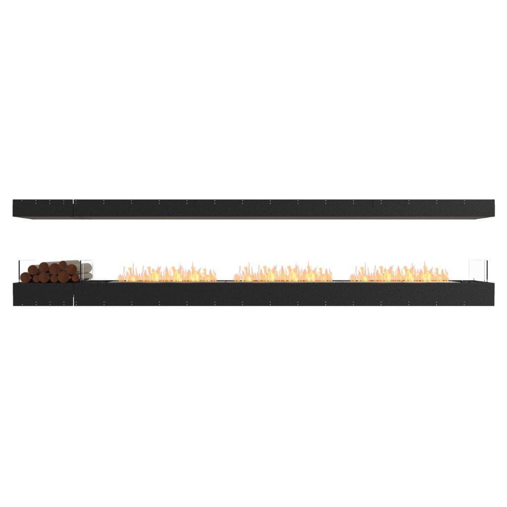 EcoSmart Fire 143" Flex 140IL Island Ethanol Fireplace Insert with Decorative Box and Multi-Sided View by Mad Design Group