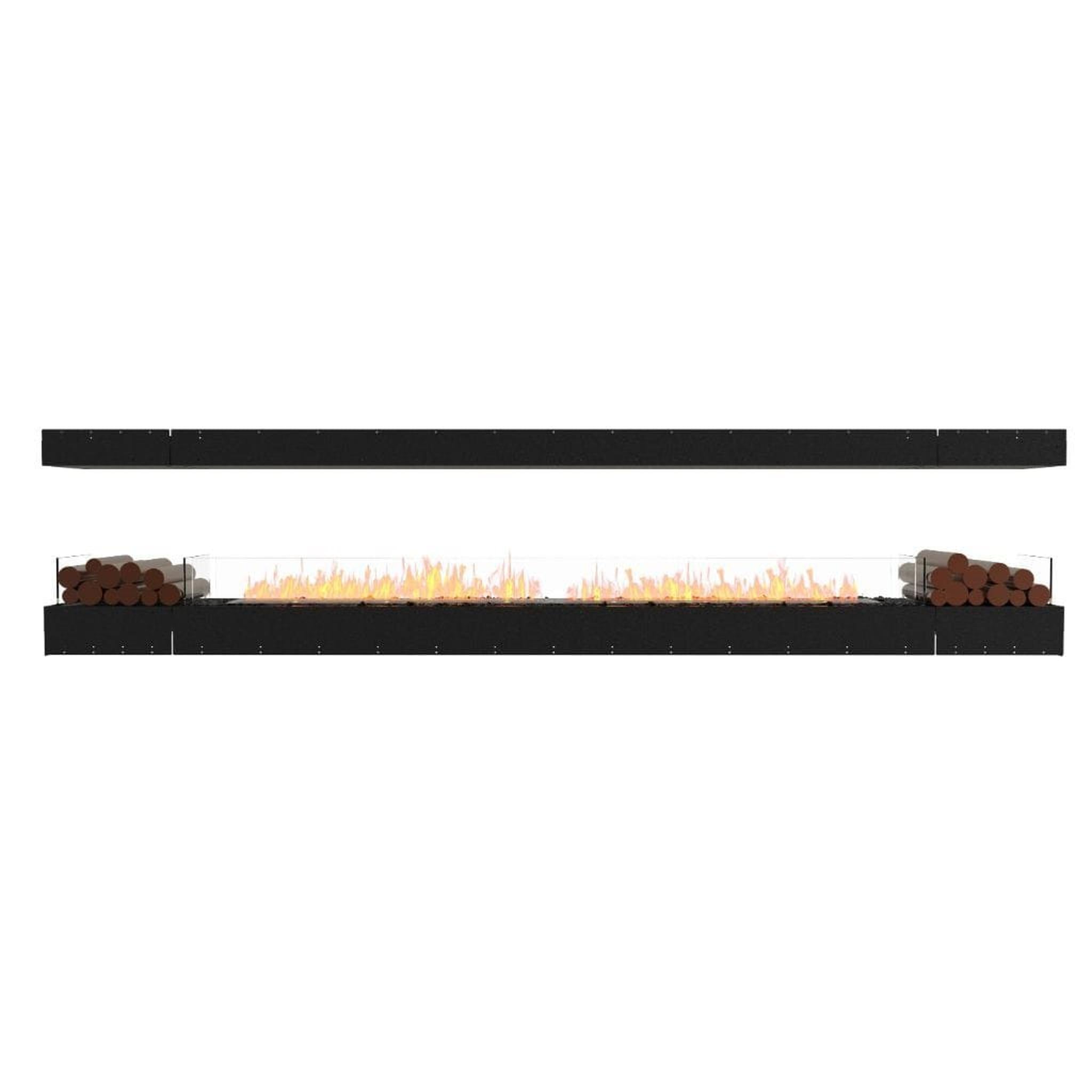EcoSmart Fire 143" Flex 140IL Island Ethanol Fireplace Insert with Decorative Box and Multi-Sided View by Mad Design Group