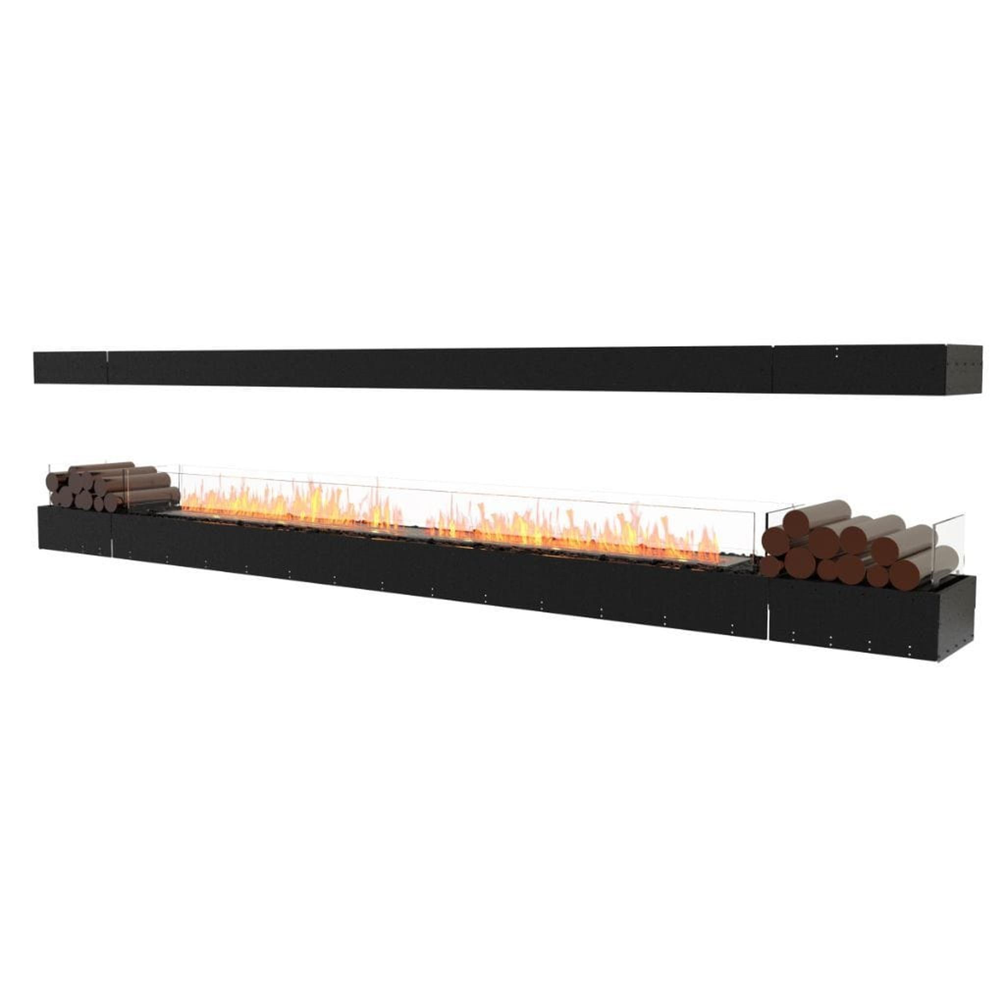 EcoSmart Fire 143" Flex 140IL Island Ethanol Fireplace Insert with Decorative Box and Multi-Sided View by Mad Design Group